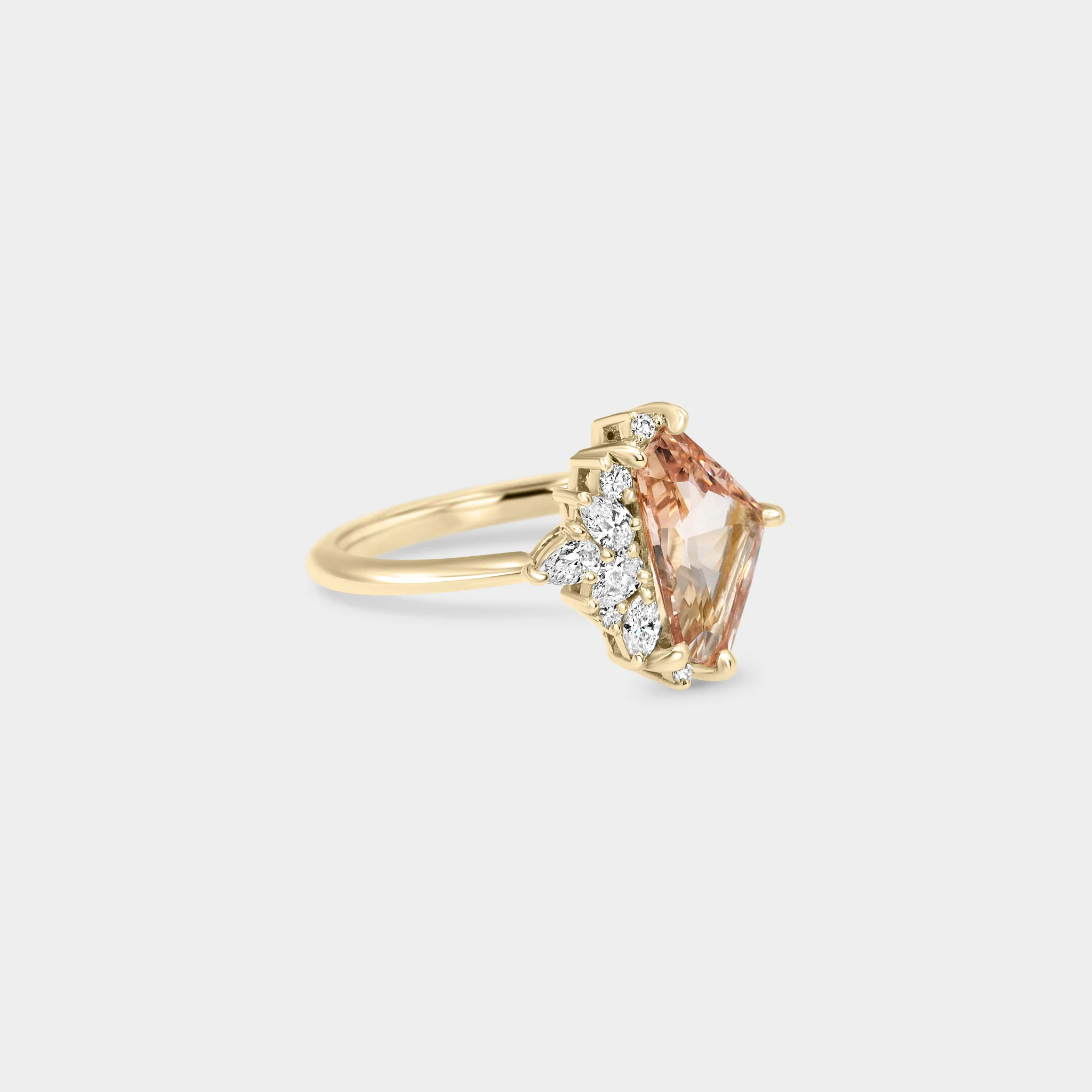 2.05ct Irregular Cluster of Padparadscha Sapphire - Image 2