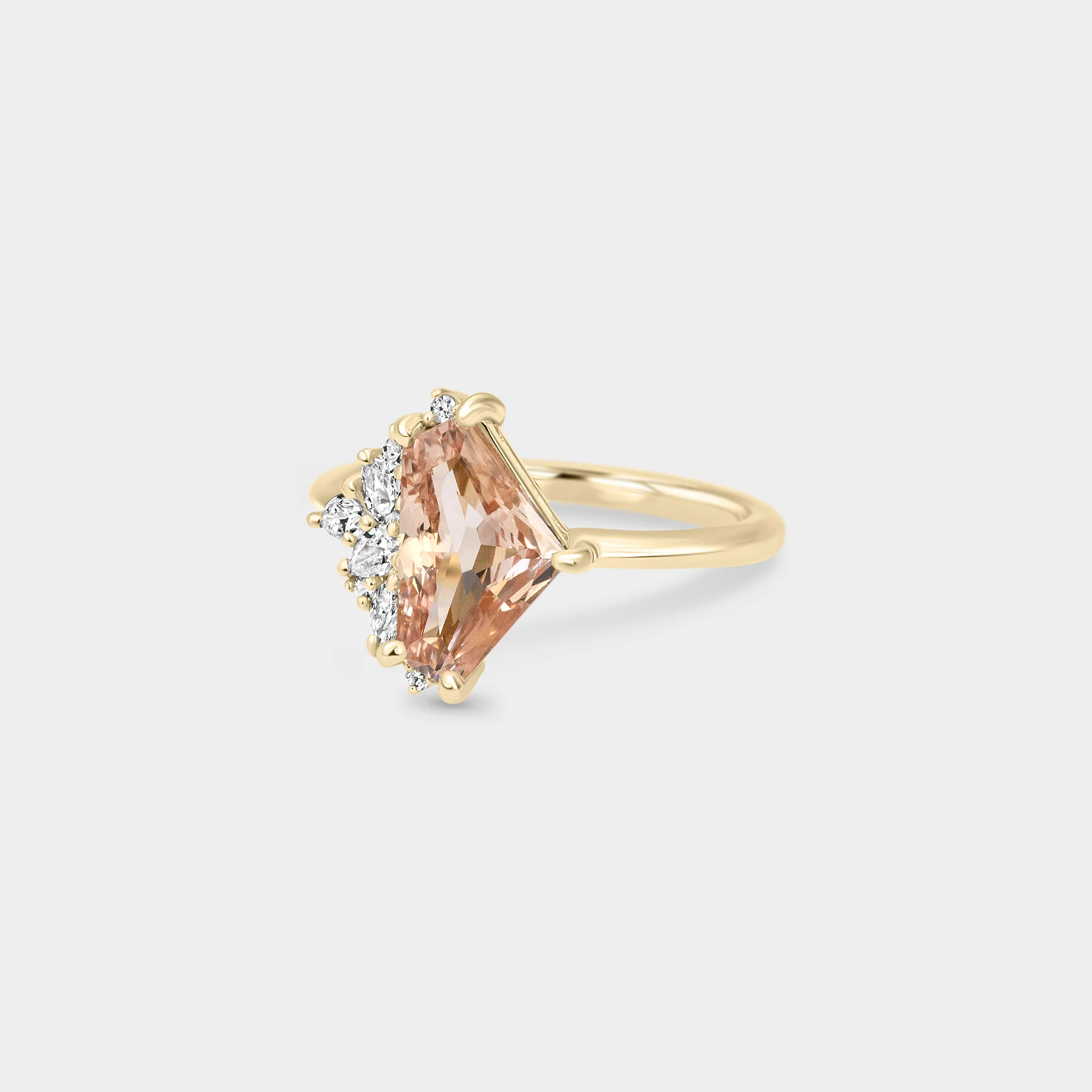 2.05ct Irregular Cluster of Padparadscha Sapphire - Image 3