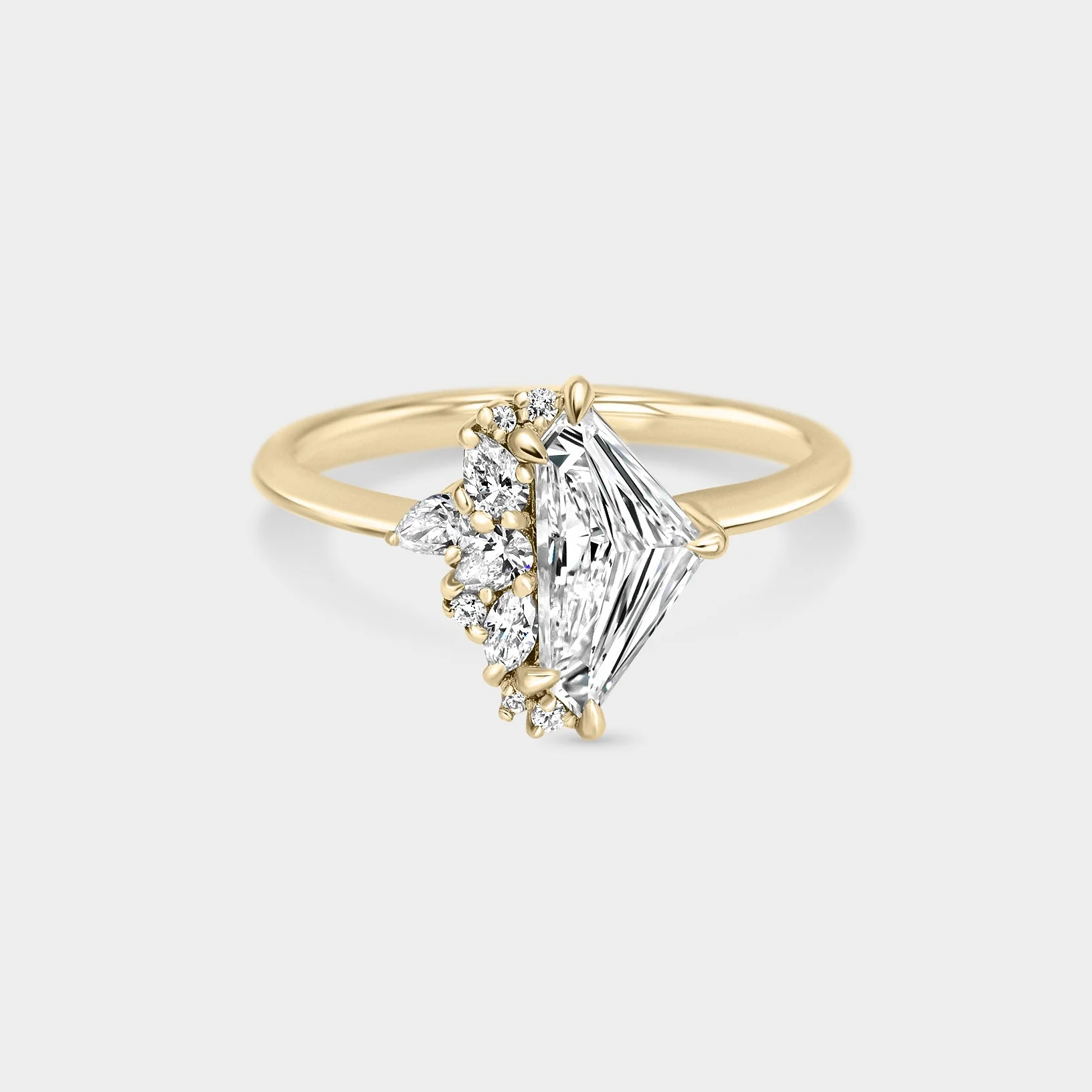 Irregular Cluster of White Diamond
