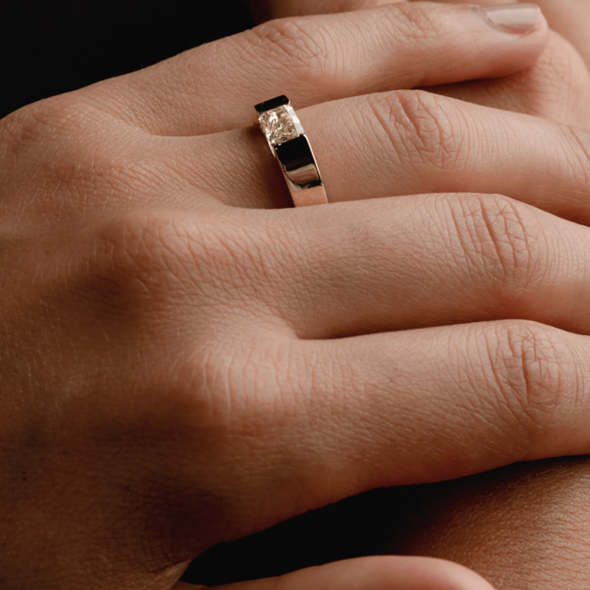 1.06ct Semi-Tension Radiant Set - Image 5