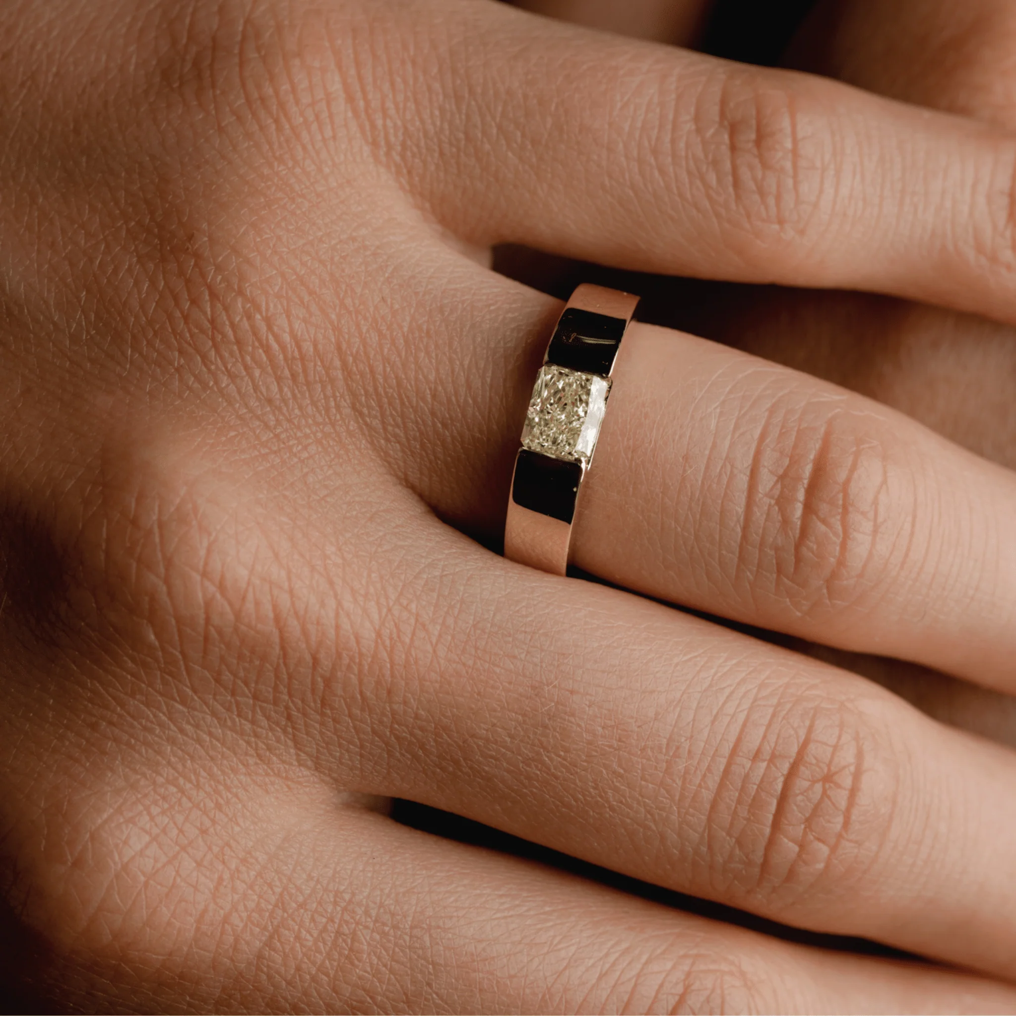 1.06ct Semi-Tension Radiant Set - Image 6