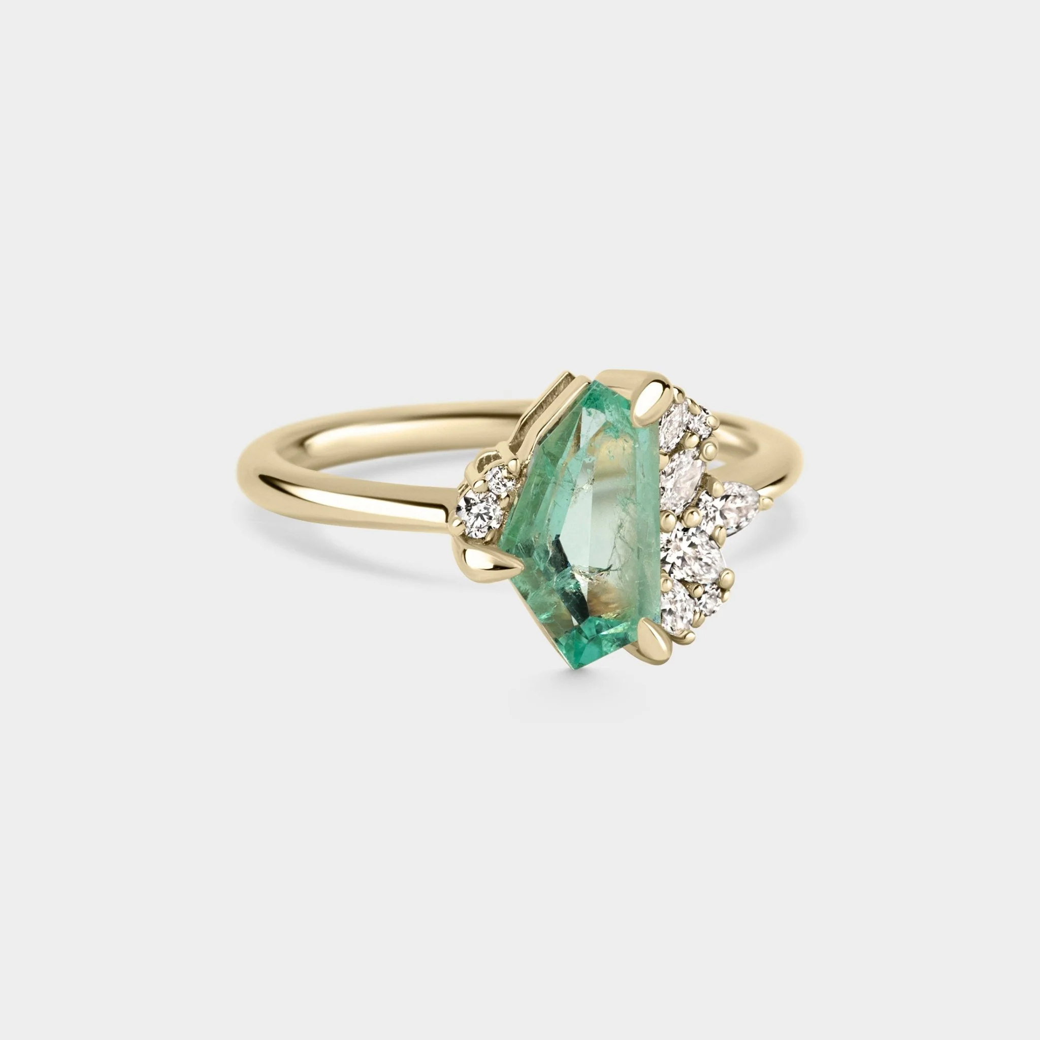 1.14ct Irregular Cluster of Menzies Emerald - Image 2