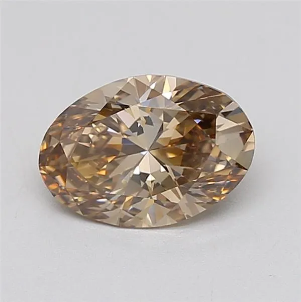 1.44ct Oval Lab Grown Diamond (Colour Fancy Light Brown, Clarity VS1, IGI Certified)