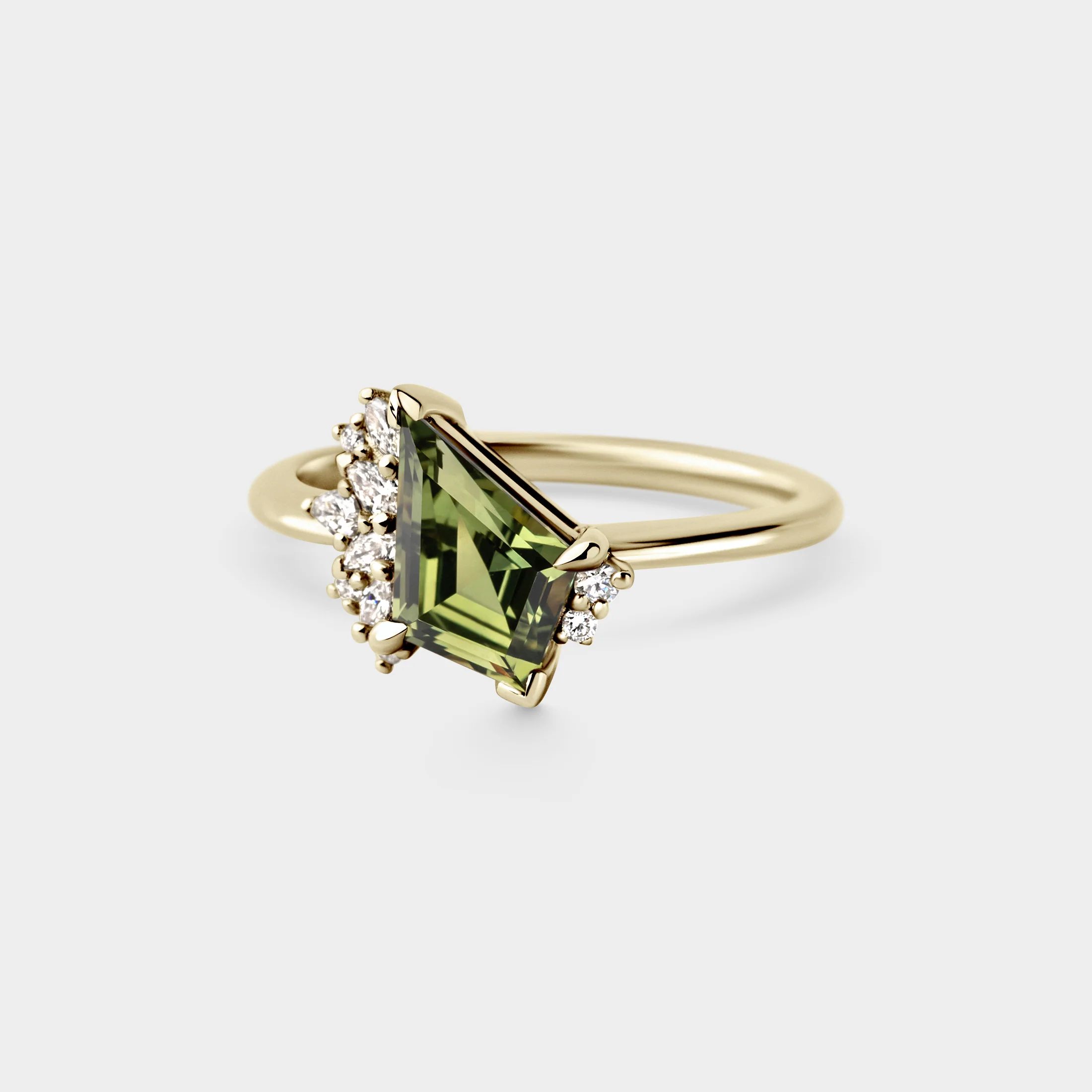 1.48ct Irregular Cluster of Kite Sapphire & Diamond - Image 2