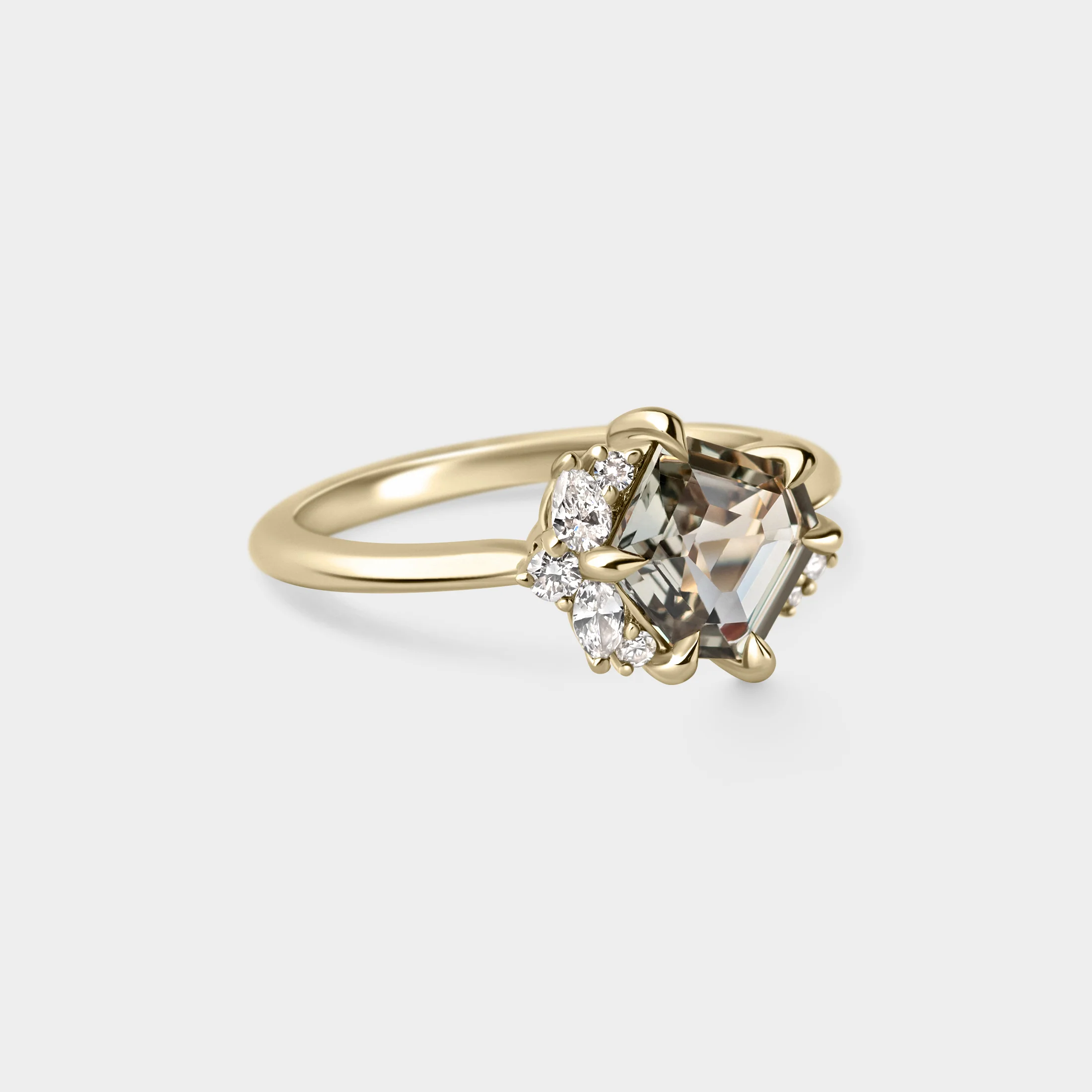 1.70ct Irregular Cluster of Sapphire & Diamond - Image 3