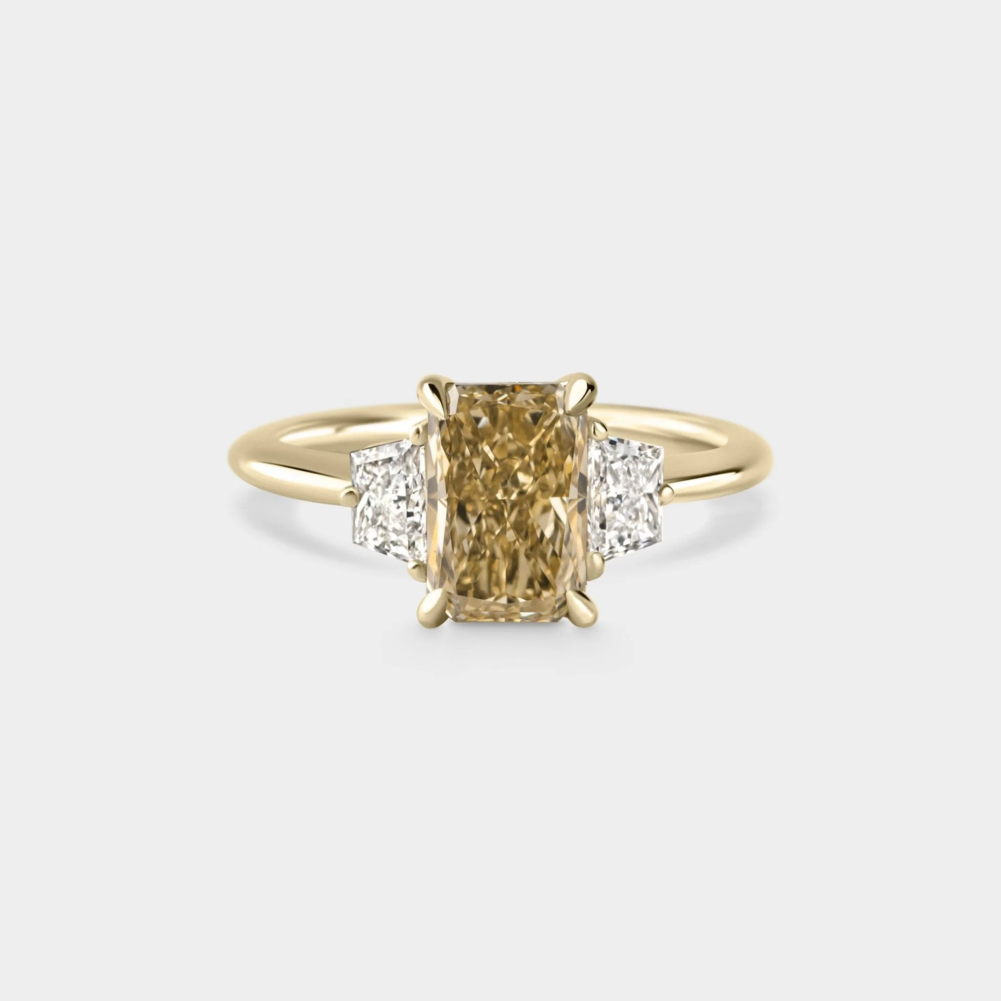 1.74ct Three Stone of Radiant & Diamond