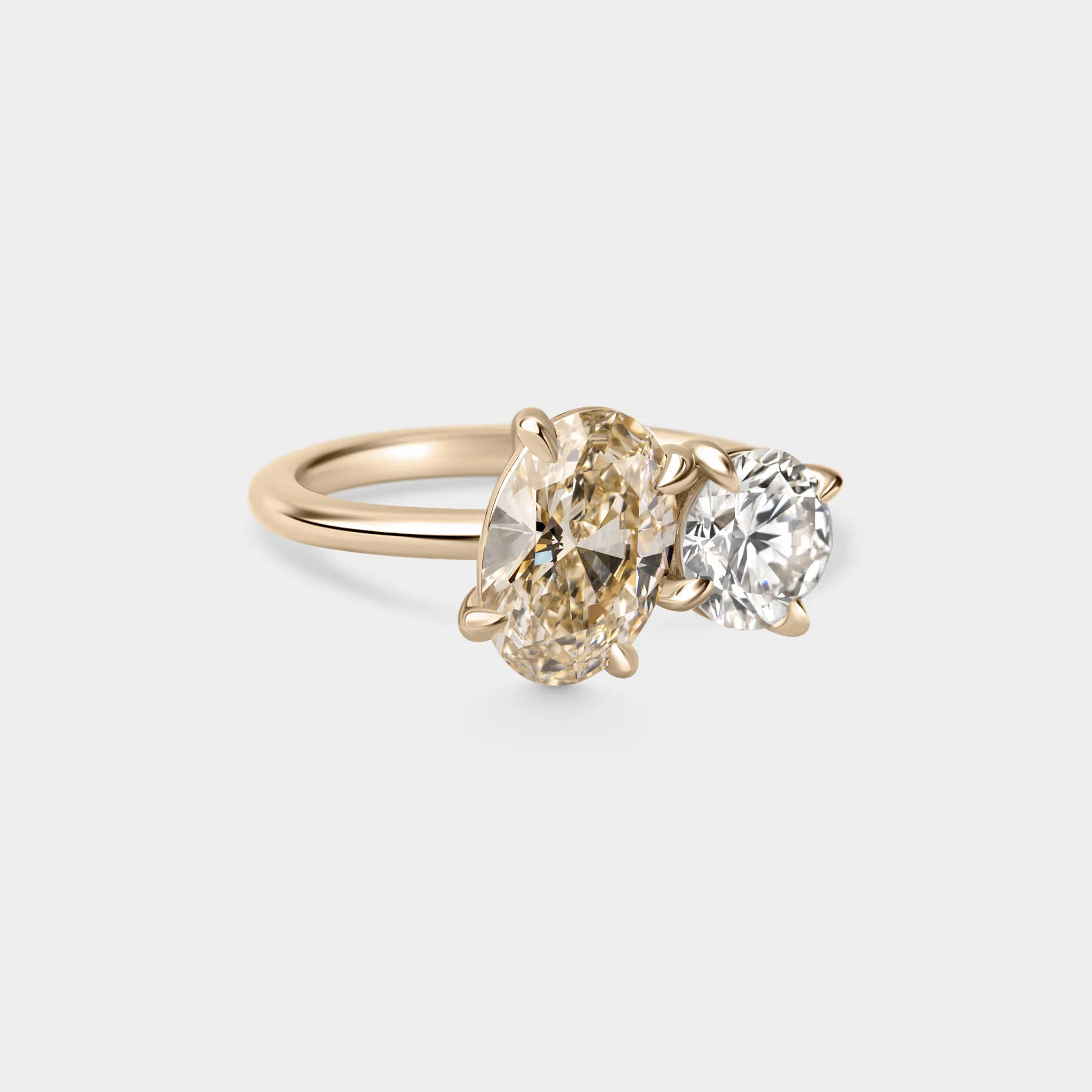 1.90ct Toi Et Moi of Champagne & White Diamond - Image 2