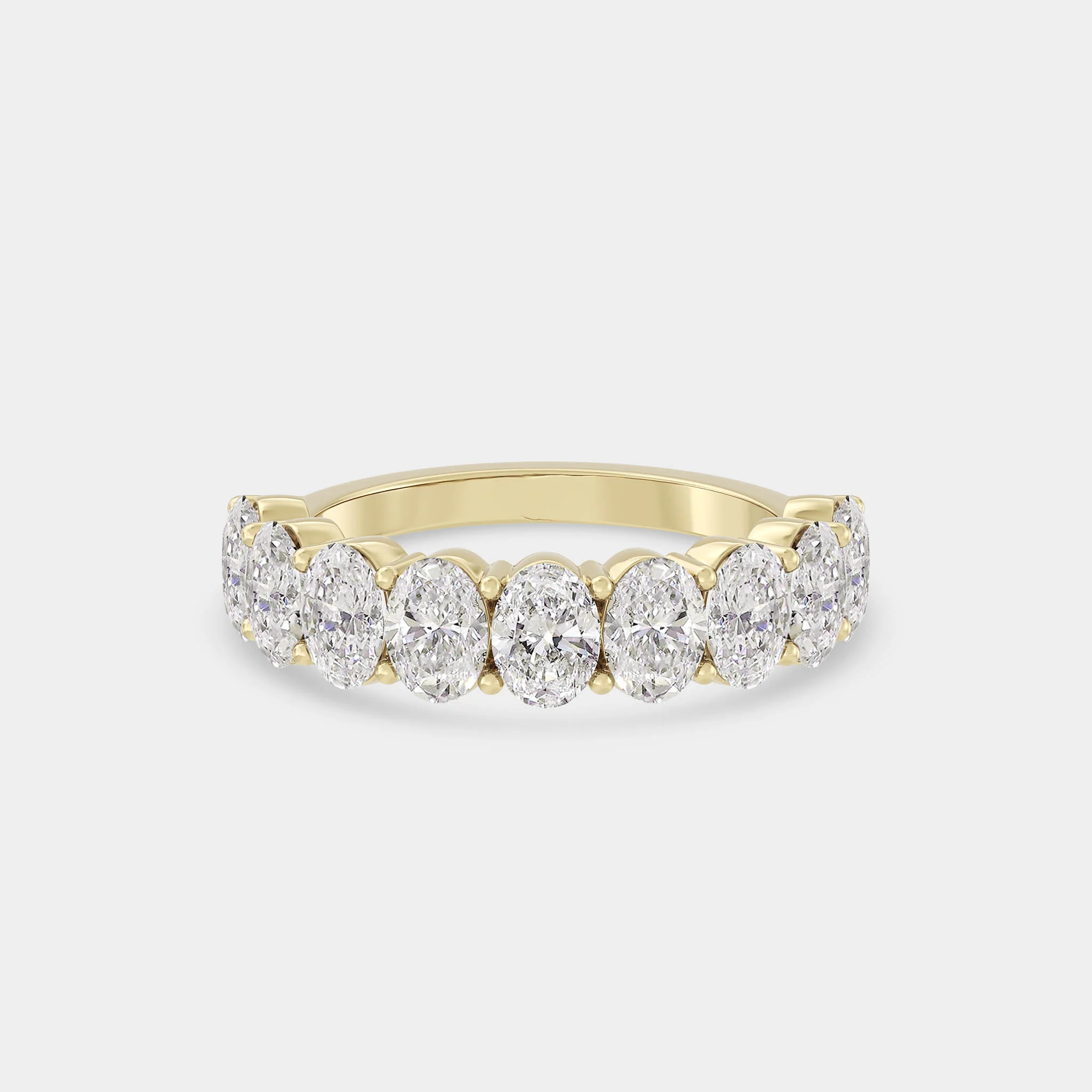 Half Eternity Band of Oval Diamond