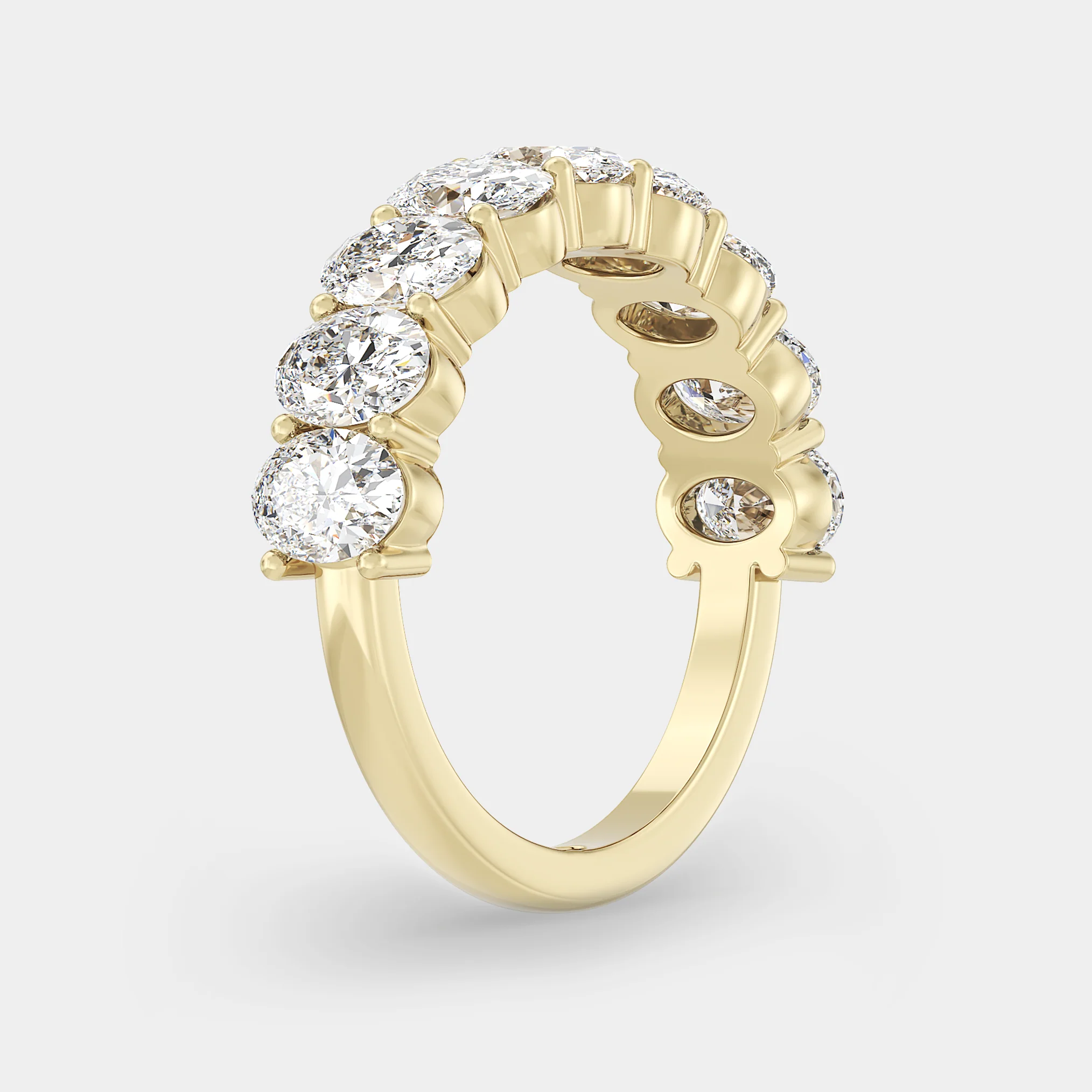 Half Eternity Band of Oval Diamond - Image 2