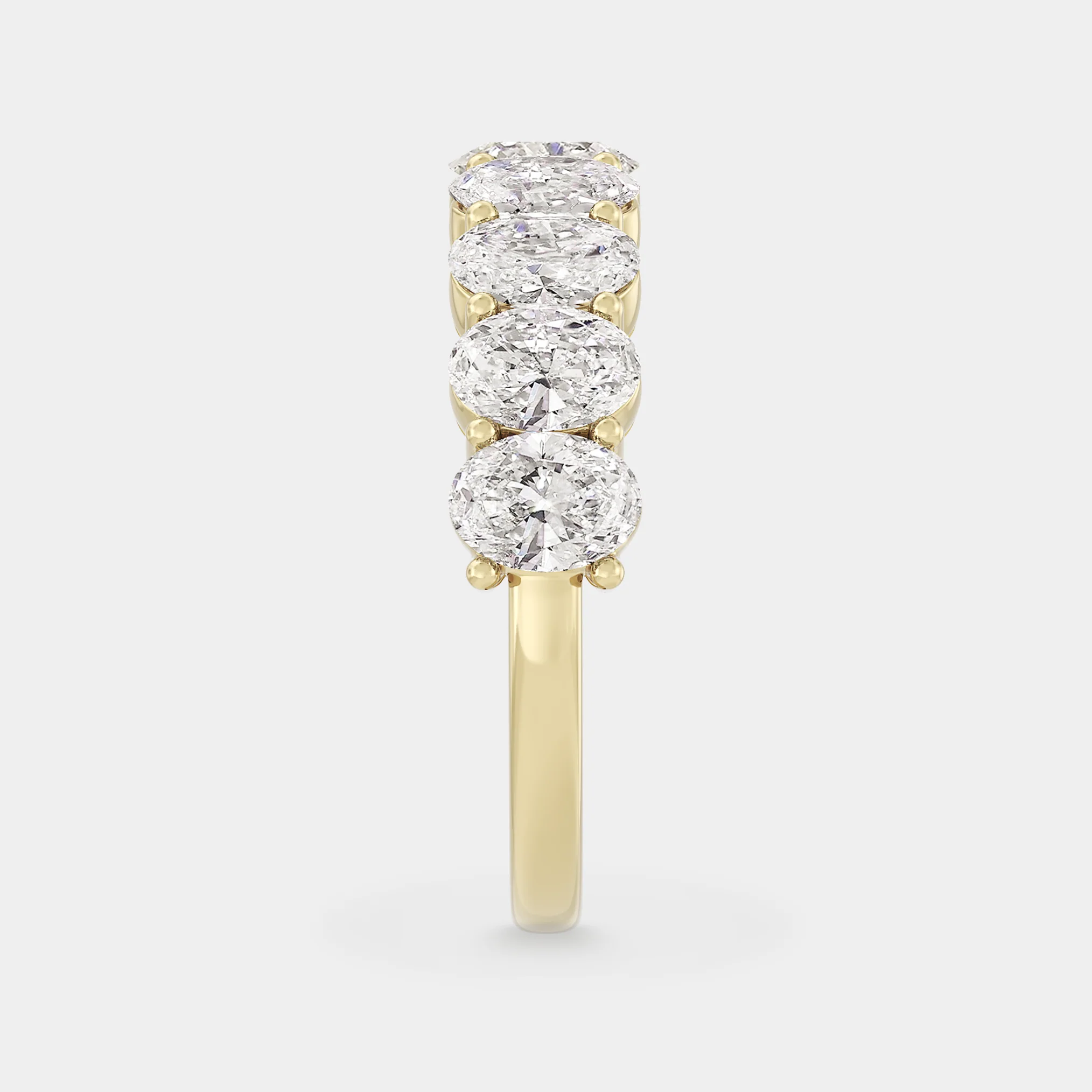 Half Eternity Band of Oval Diamond - Image 5