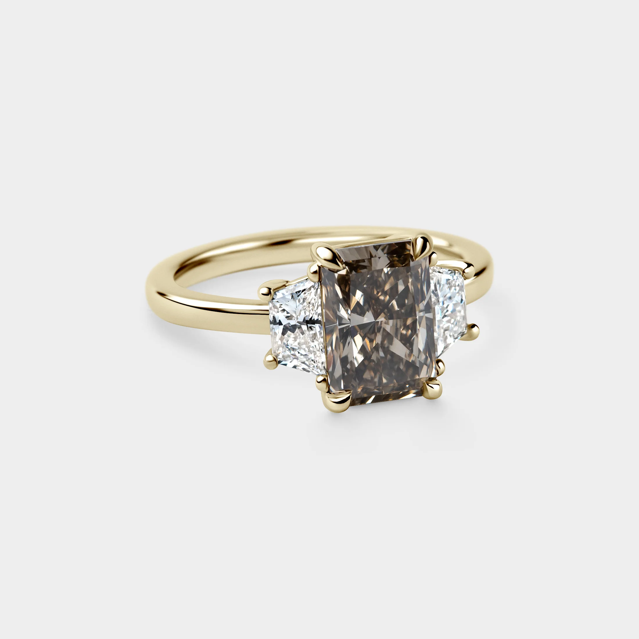 2.01ct Three Stone of Champagne Radiant & Trapezoid - Image 5