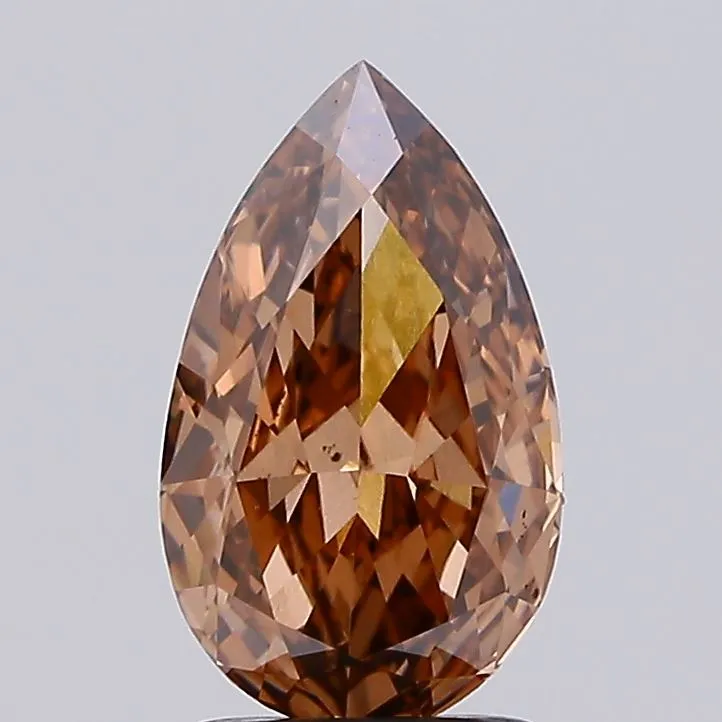 2.02ct Pear Lab Grown Diamond (Colour Fancy Brown, Clarity VVS2, IGI Certified)