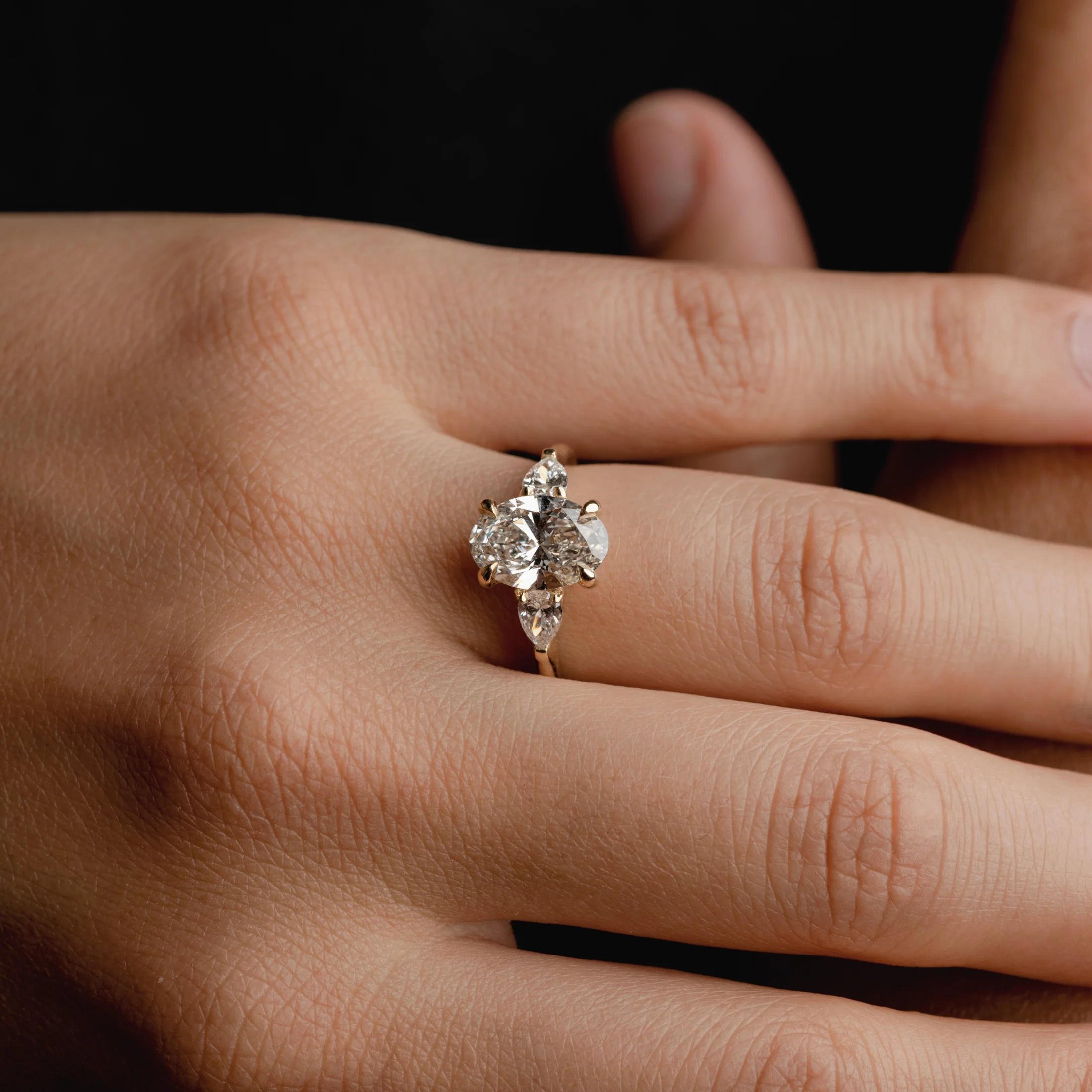 2.05ct Trilogy of Lab Grown Oval & Pear - Image 6