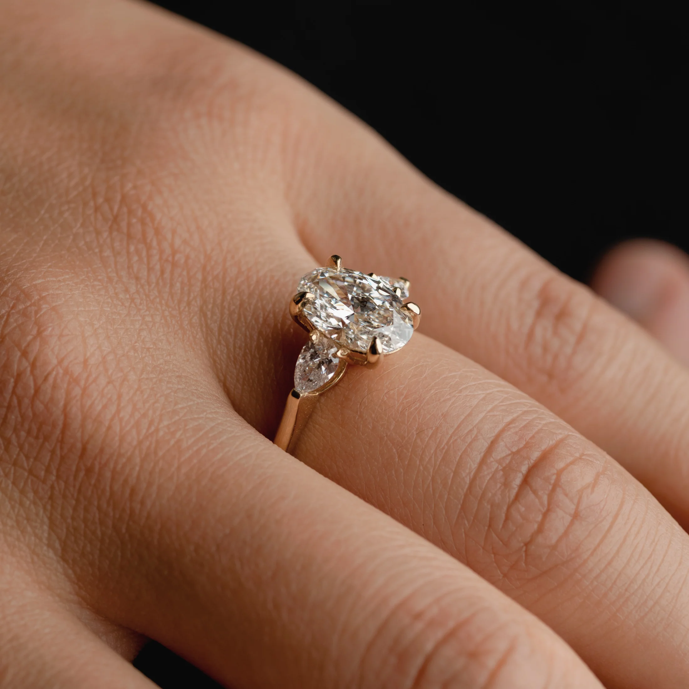 2.05ct Trilogy of Lab Grown Oval & Pear - Image 8