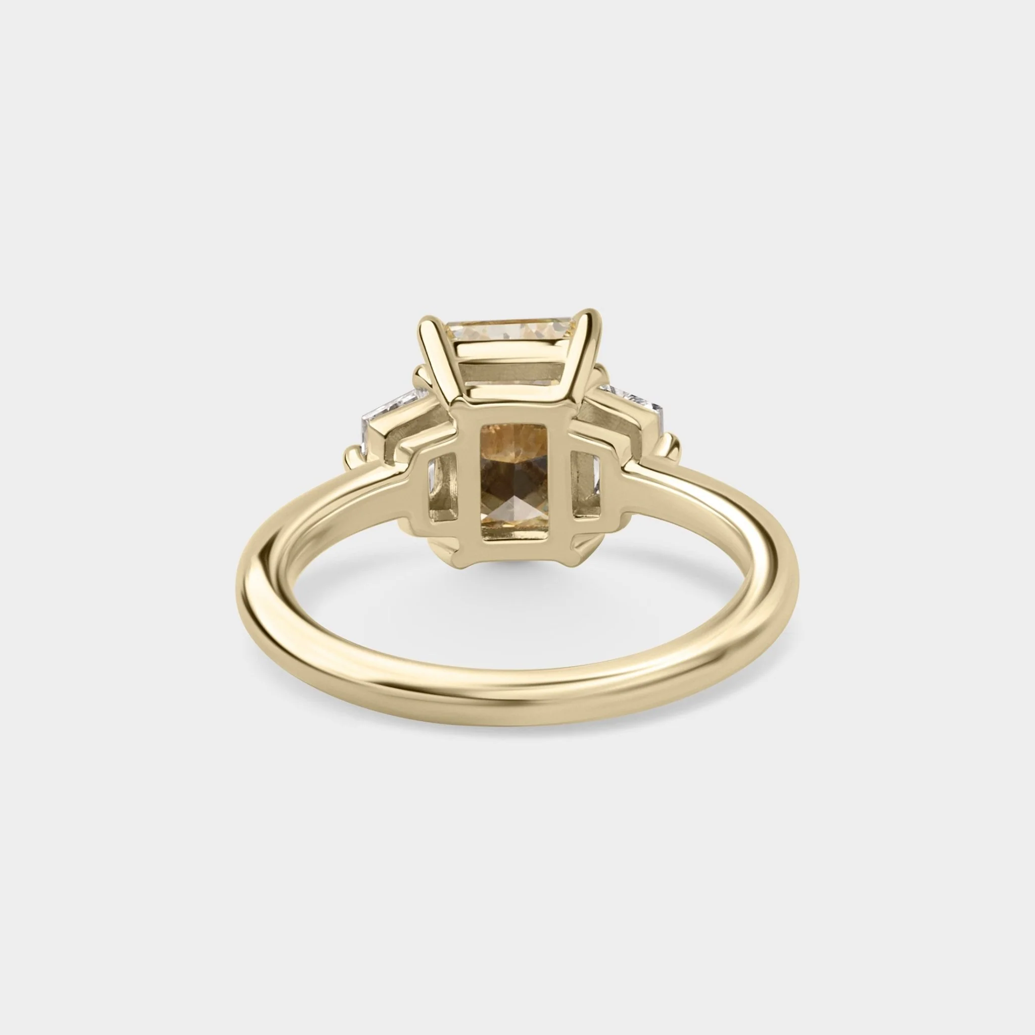 2.03ct Three Stone of Fancy Yellow & Trapezoid - Image 4