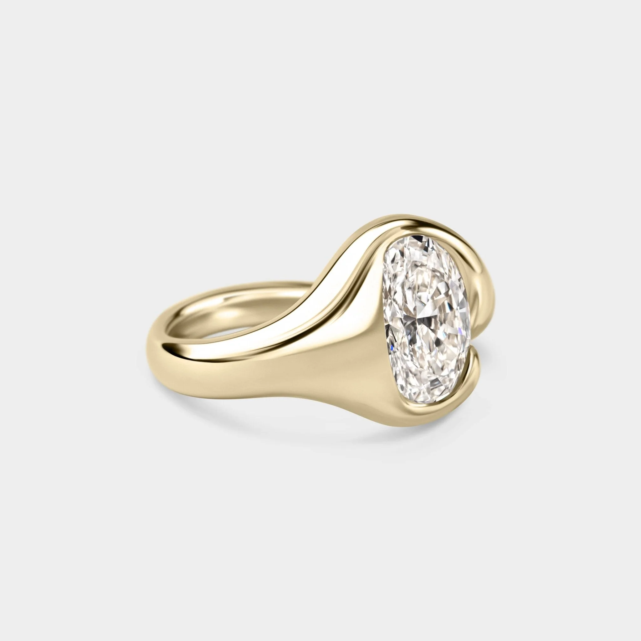 2.04ct Organic Wrap Solitaire of Lab Grown Oval - Image 3