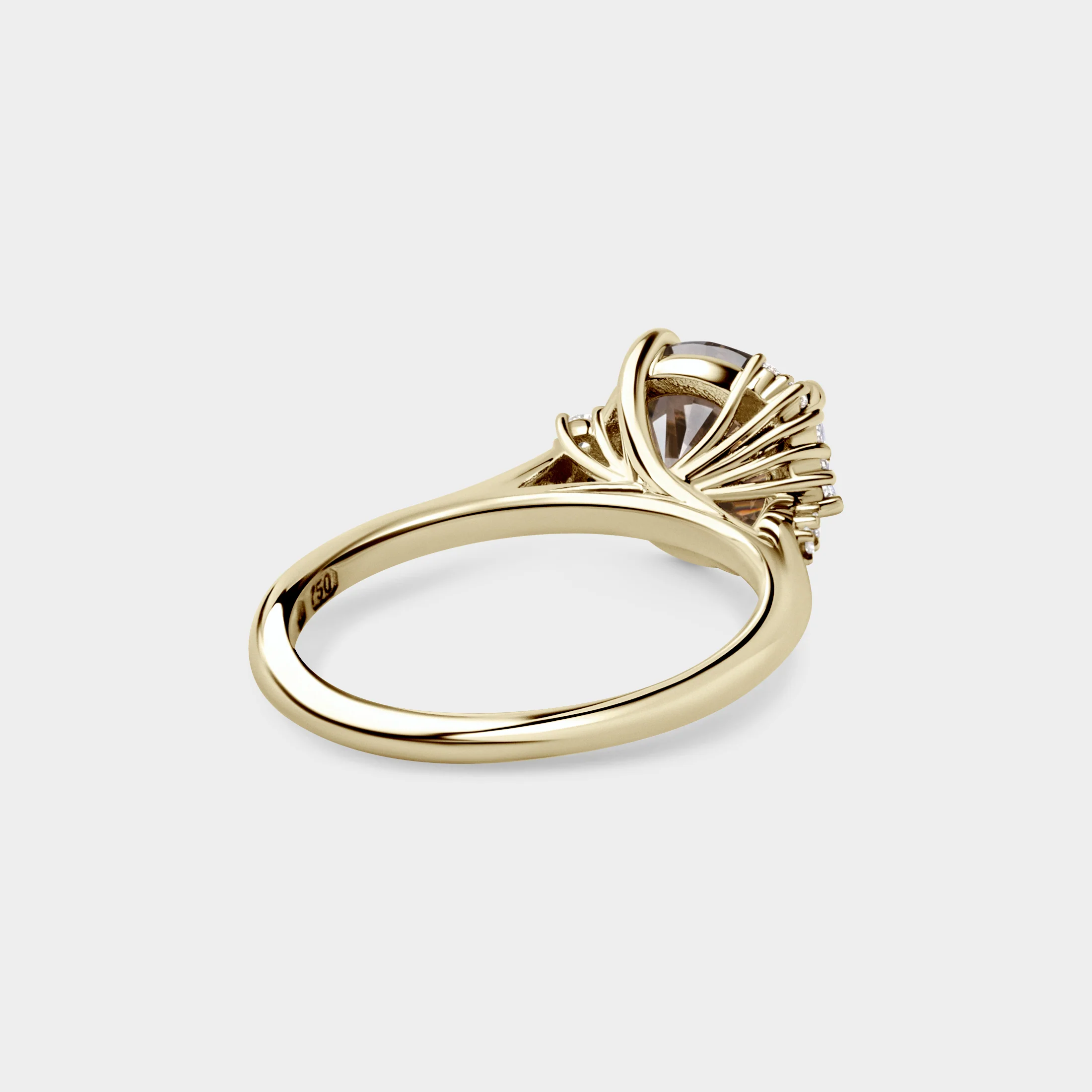 2.41ct Asymmetrical Cluster of Champagne Lab Champagne Diamond - Image 4