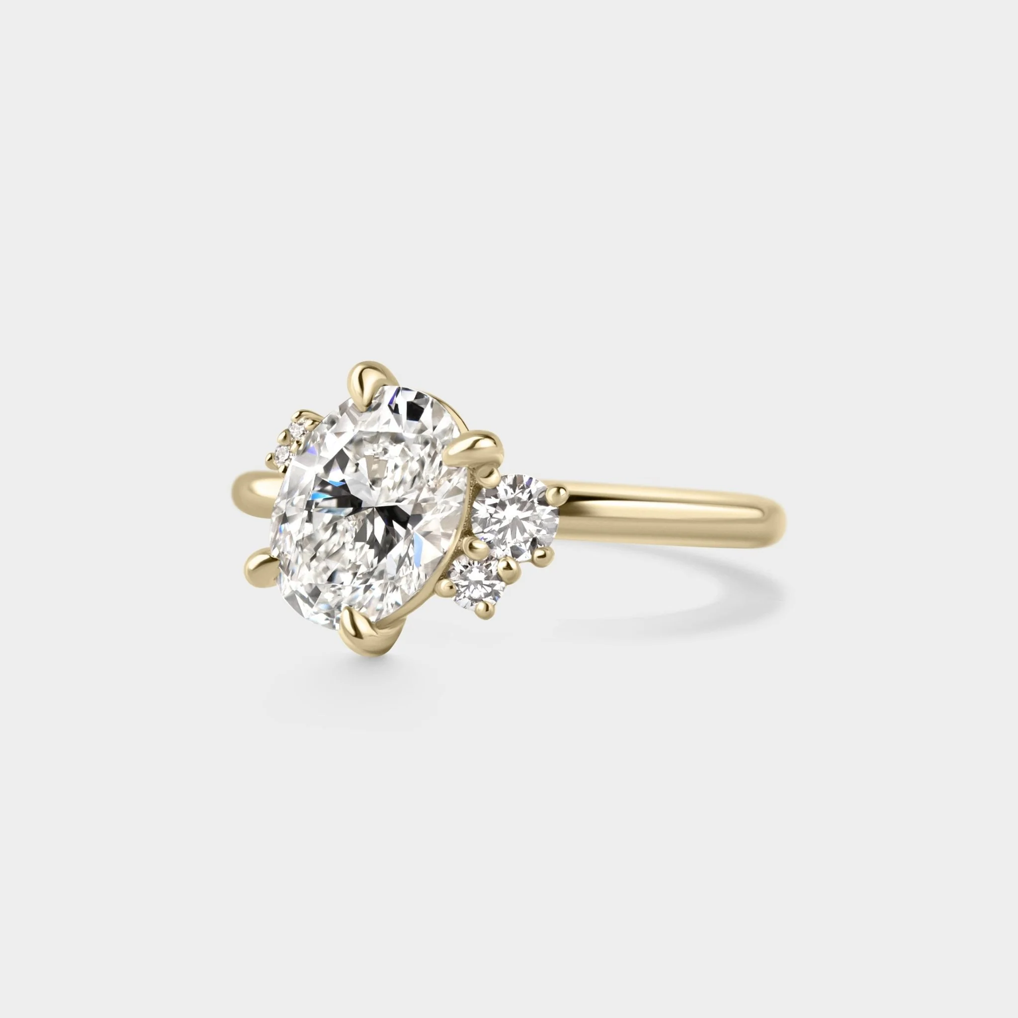 2.50ct Off-Set Asymmetrical Cluster of Lab Diamond - Image 2