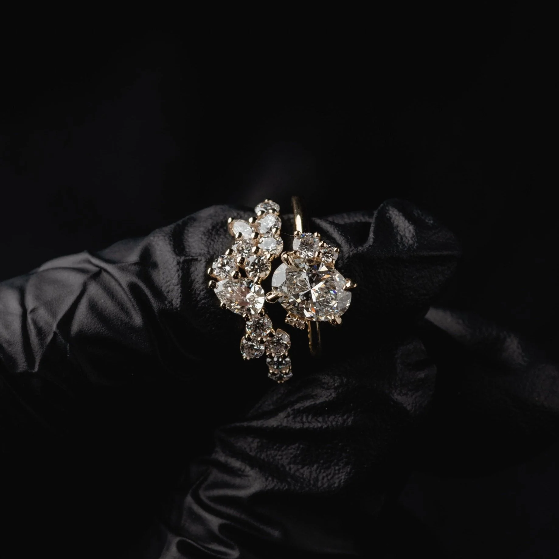 2.50ct Off-Set Asymmetrical Cluster of Lab Diamond - Image 5