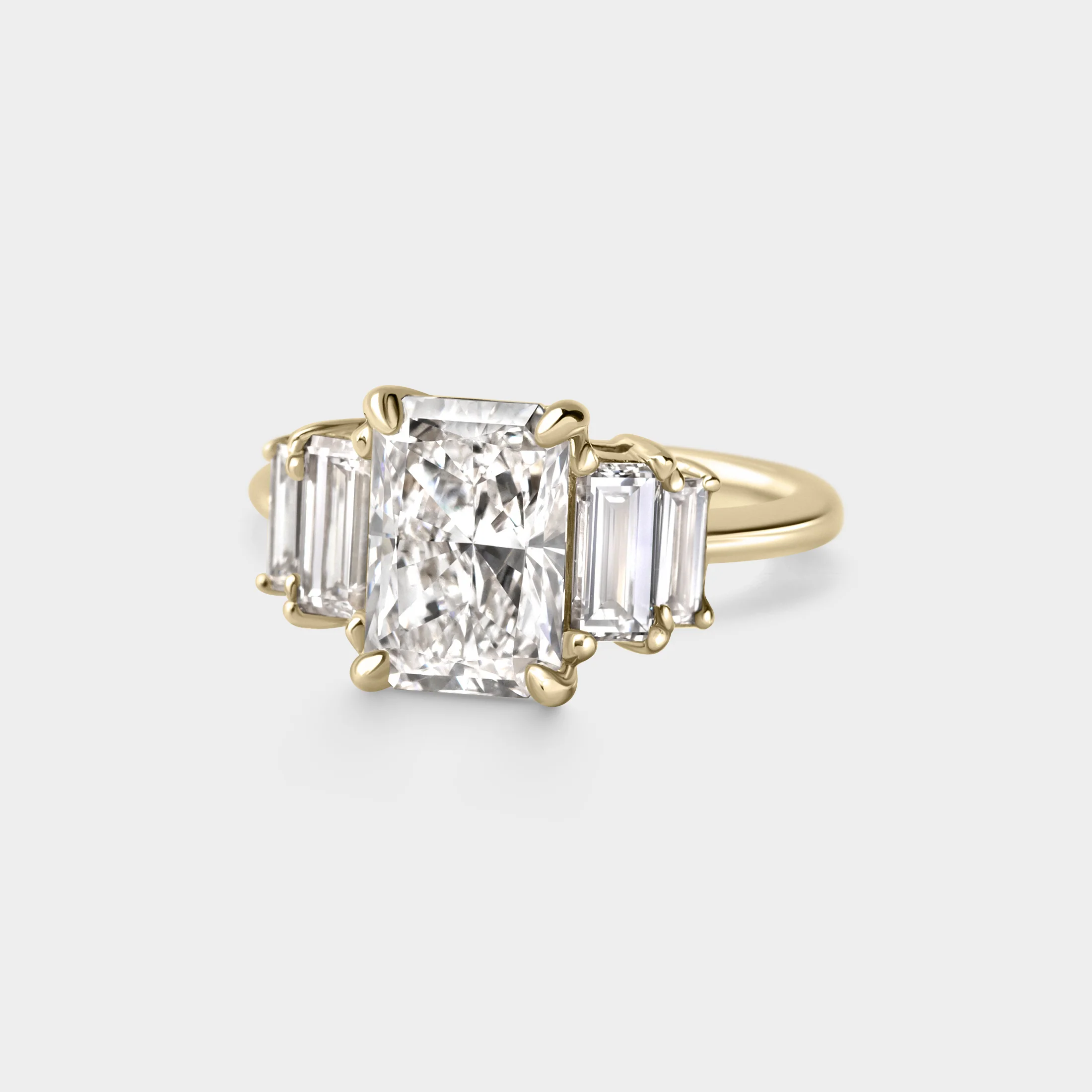2.60ct Five Stone of Lab Grown Radiant Cut & Baguette - Image 5