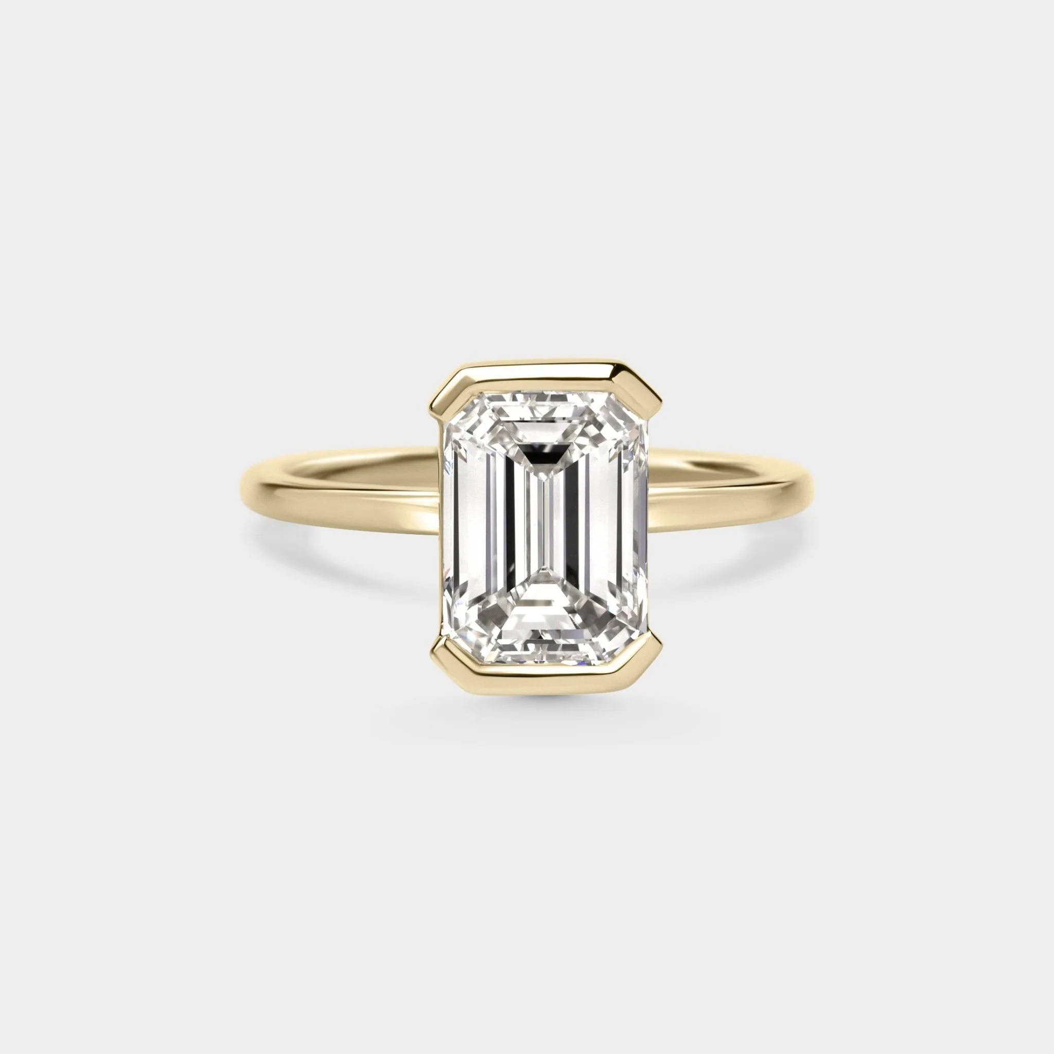 3.02ct Half Bezel of Lab Grown White Diamond