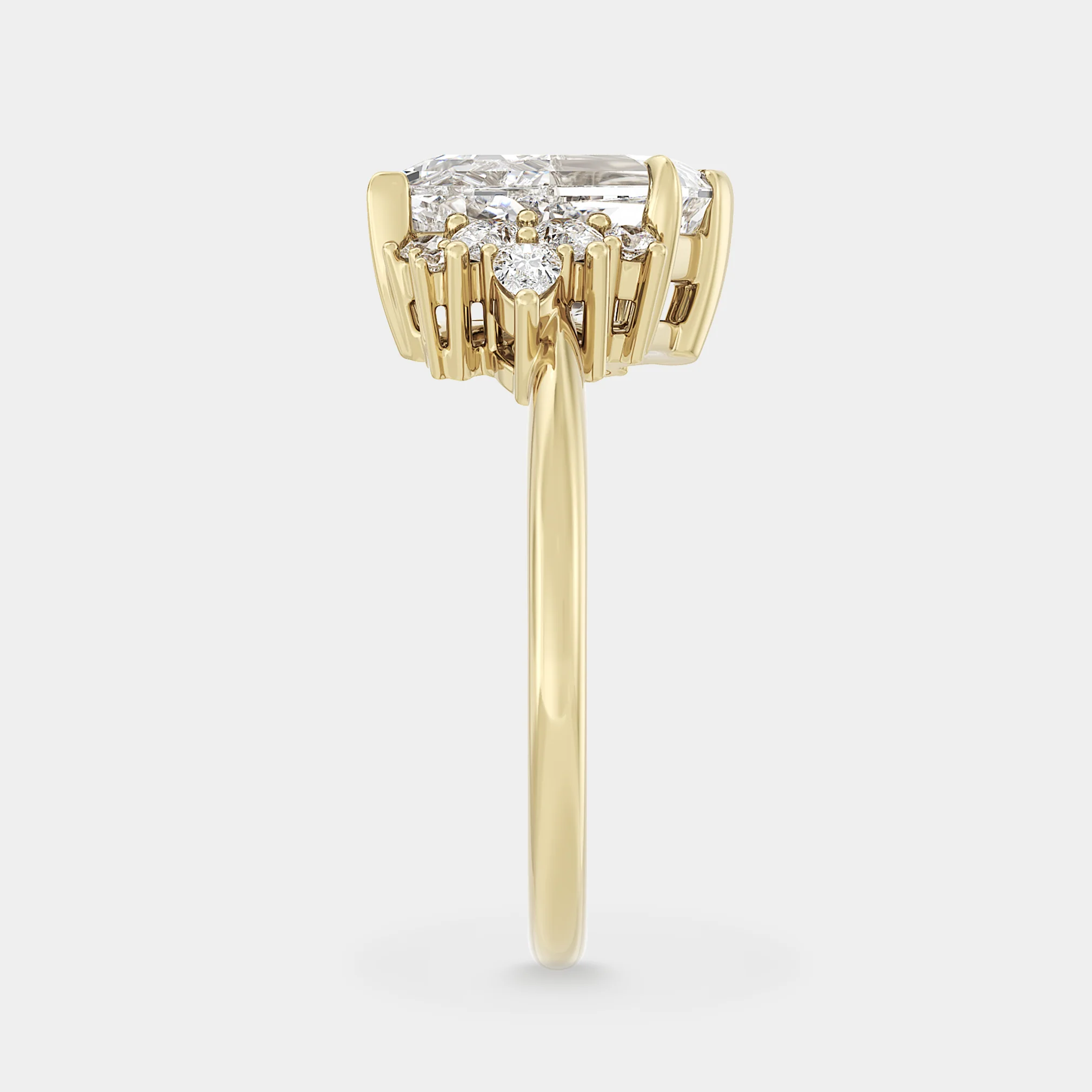 Asymmetrical Cluster of Kite Cut & Diamond - Image 3