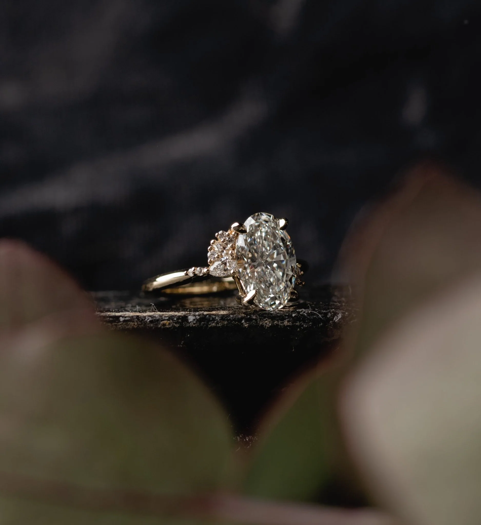 Asymmetrical Cluster of Lab Grown White Diamond - Image 5