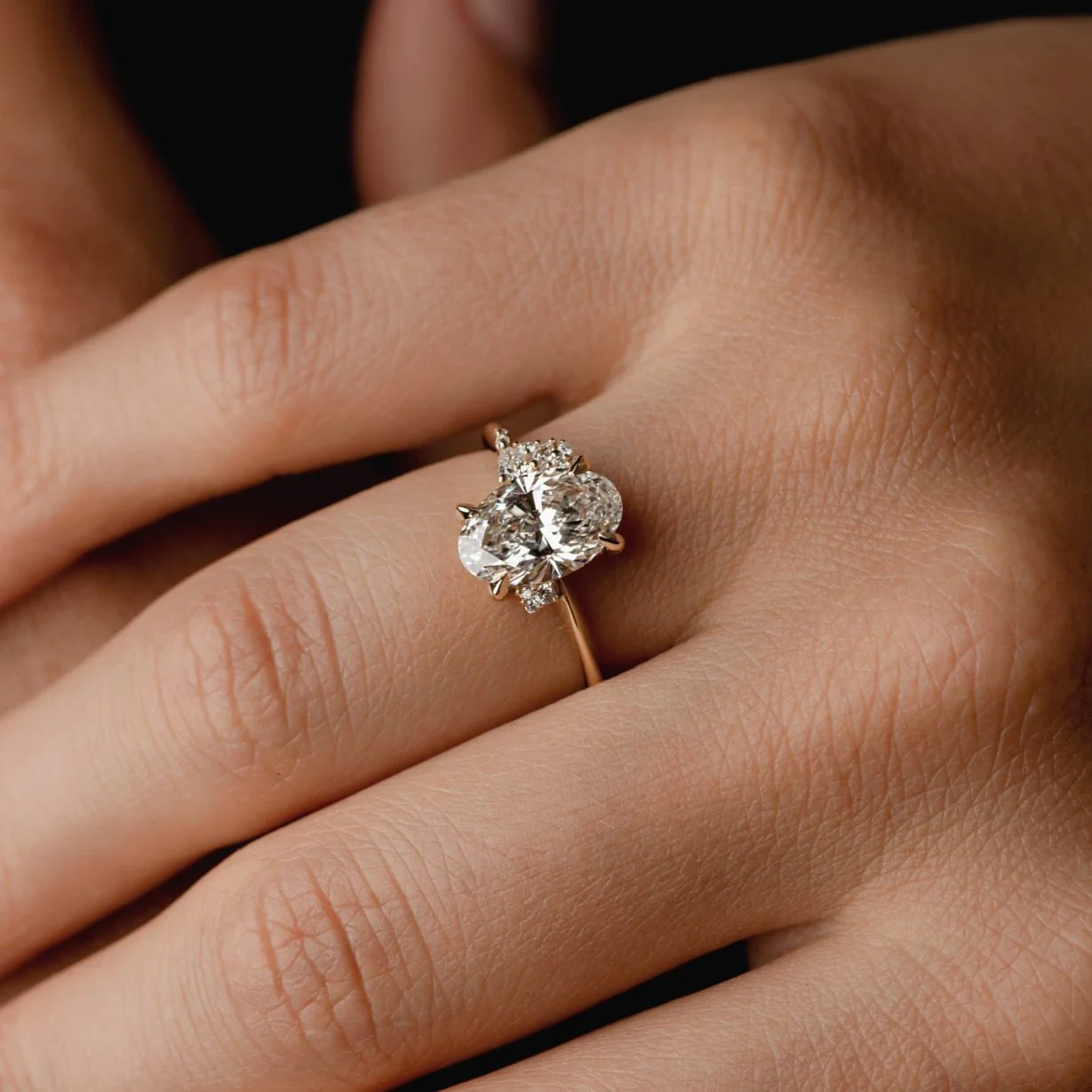 Asymmetrical Cluster of Lab Grown White Diamond - Image 4
