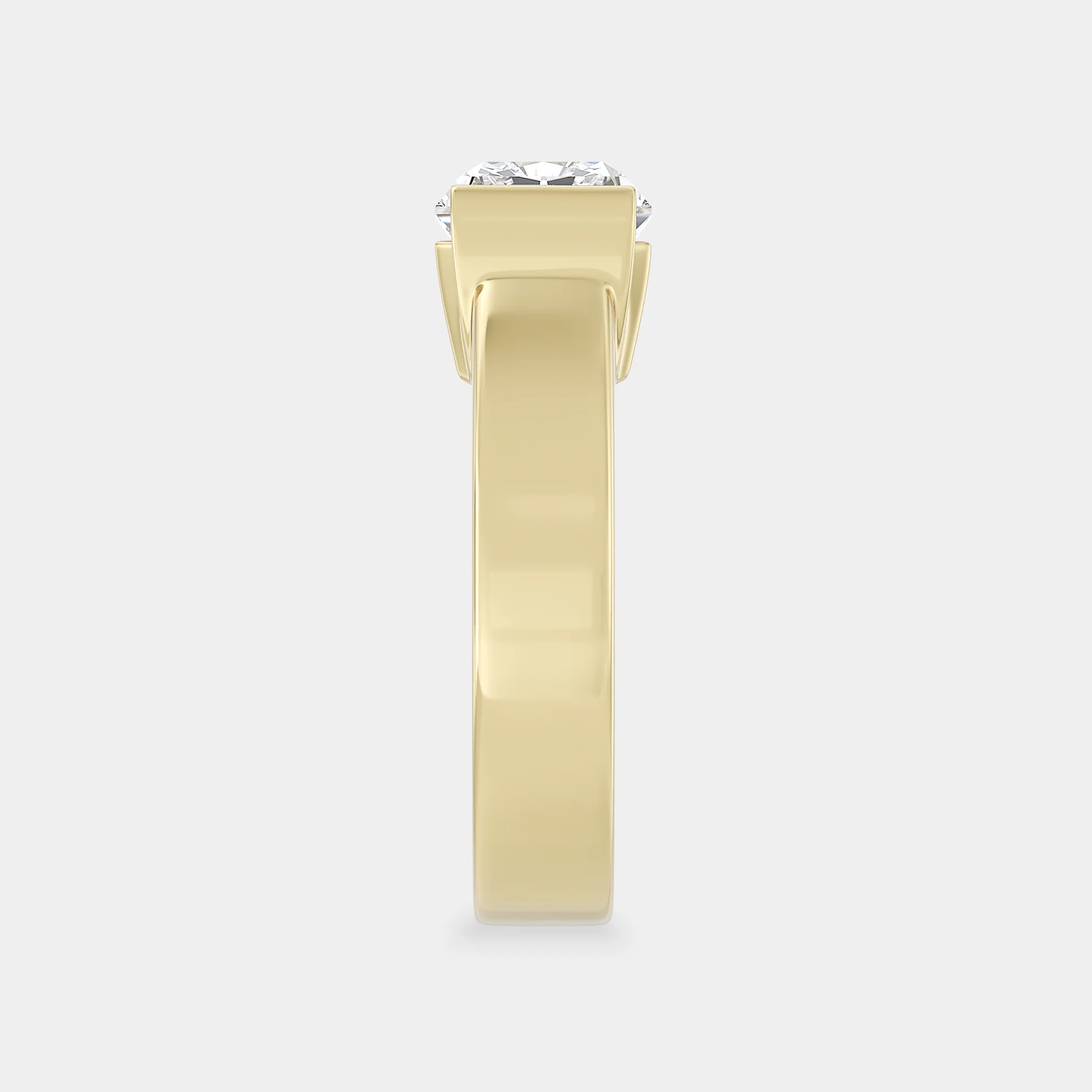 Bar Set Radiant on Polished Shank - Image 2