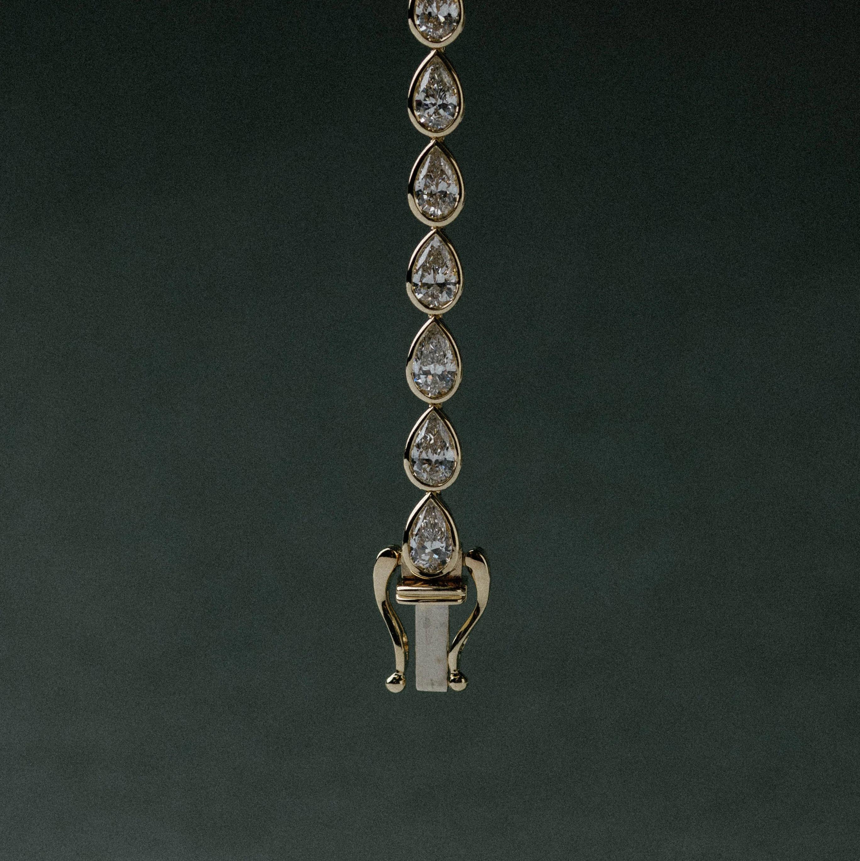 Bezel Pear Tennis Bracelet - Image 5