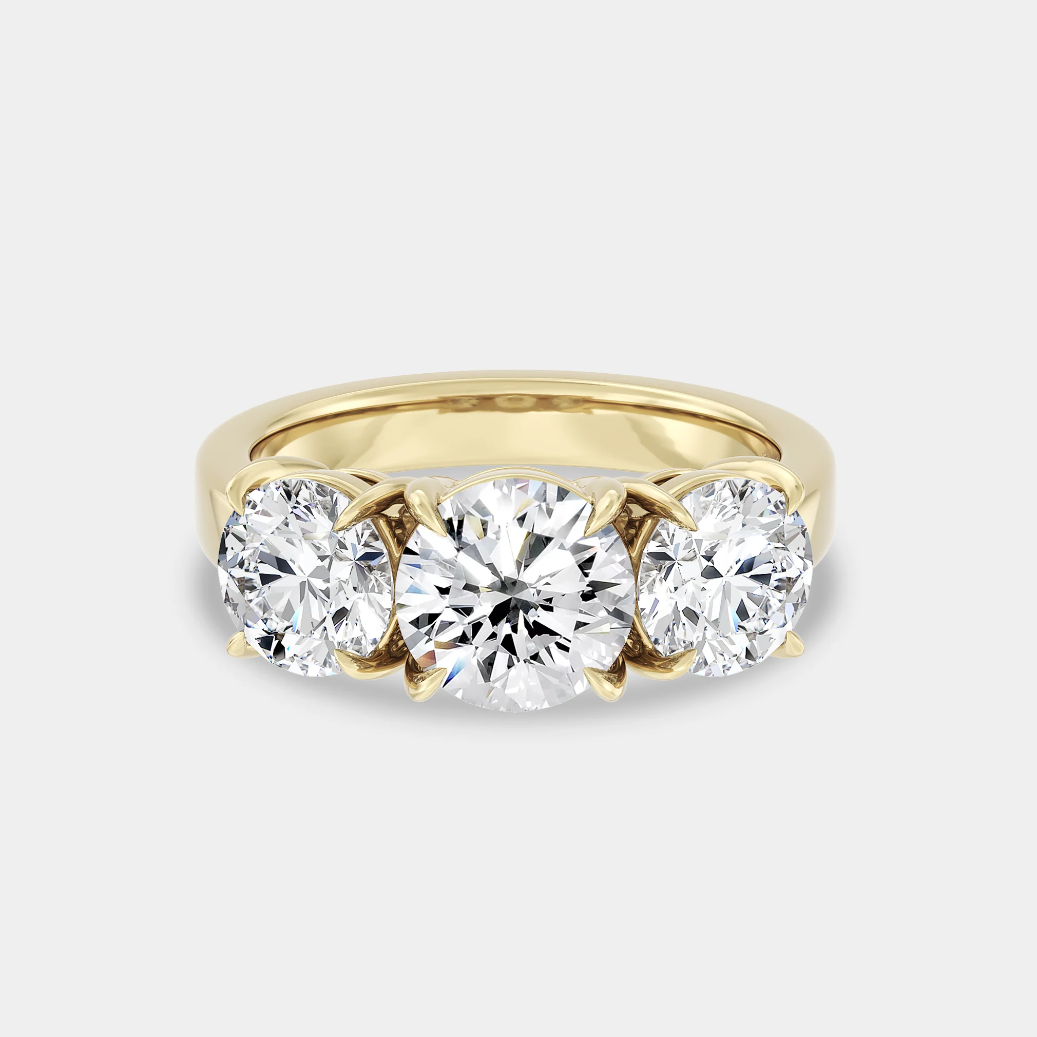 Bold Trilogy of Round Diamond