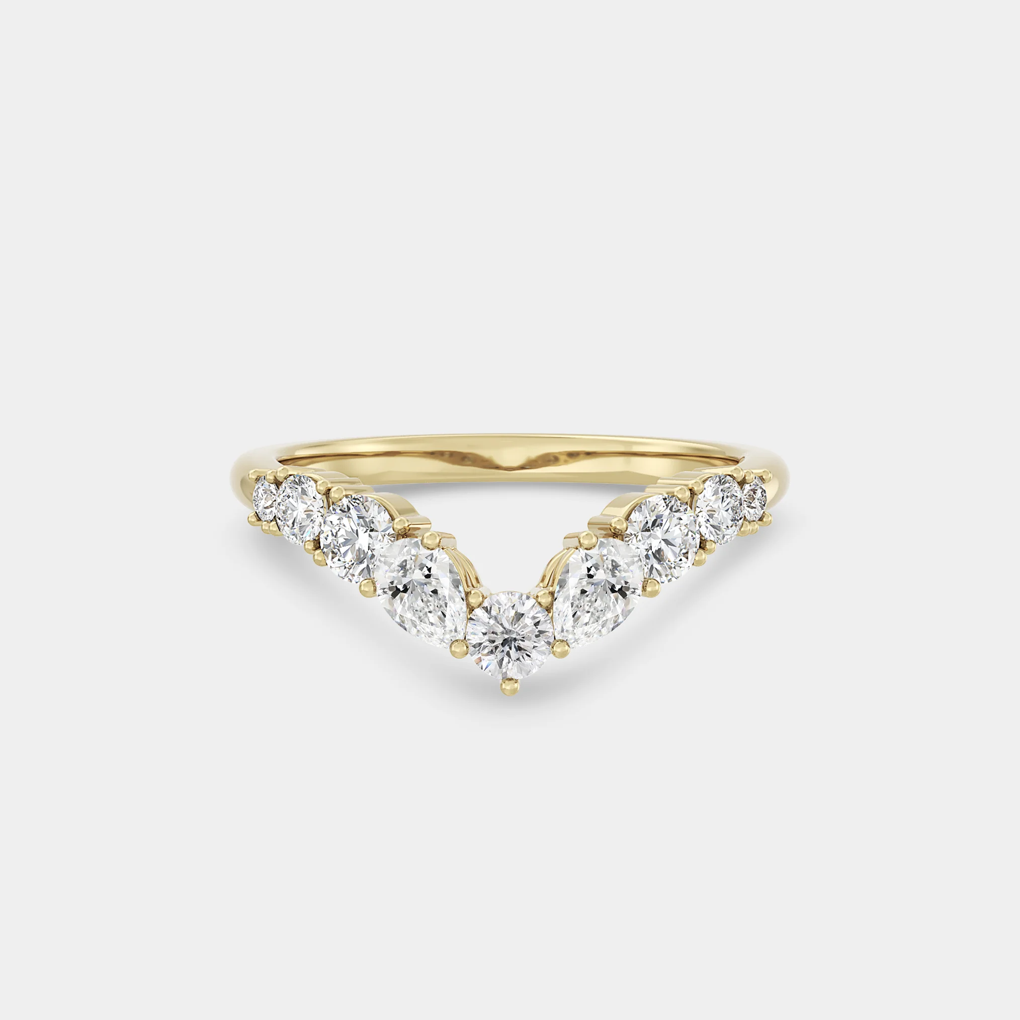 Diamond V Shank of Round & Pear