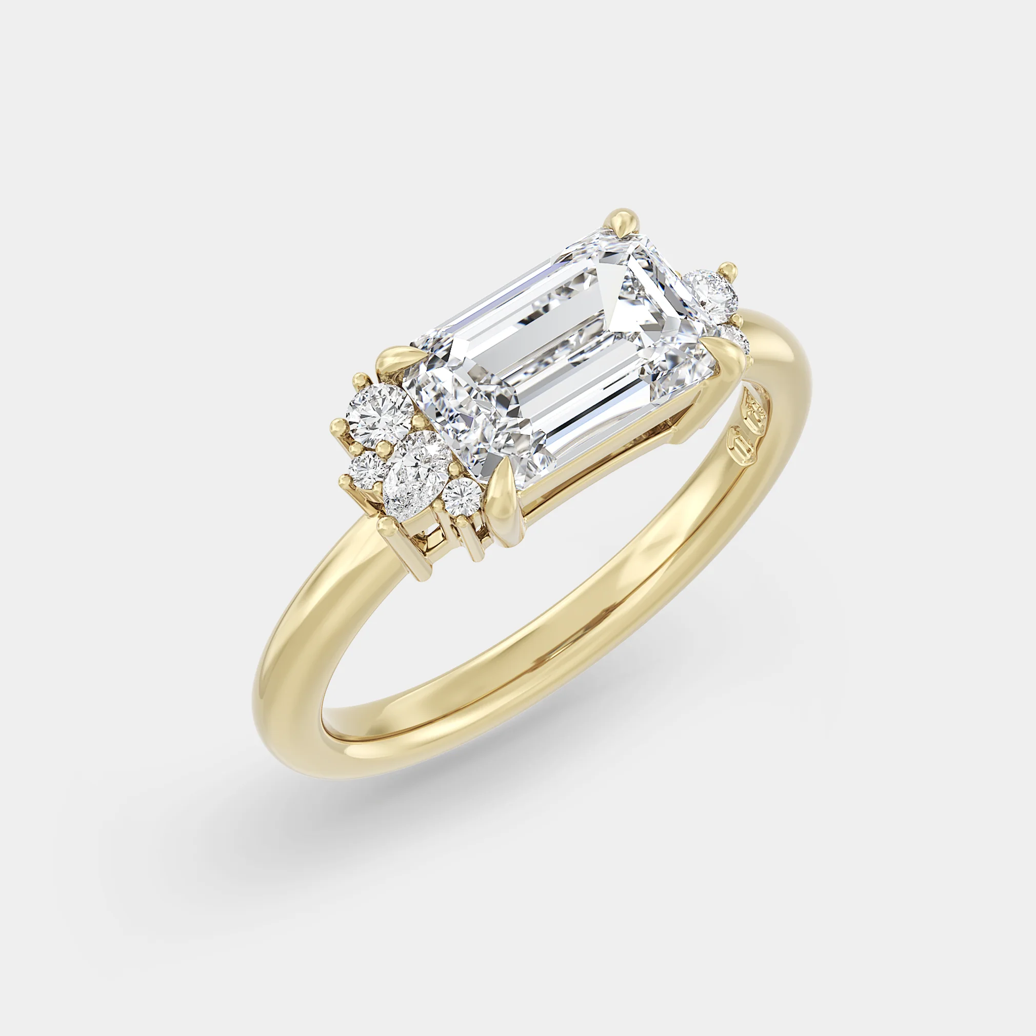 East-West Cluster of Lab Grown Diamond - Image 4