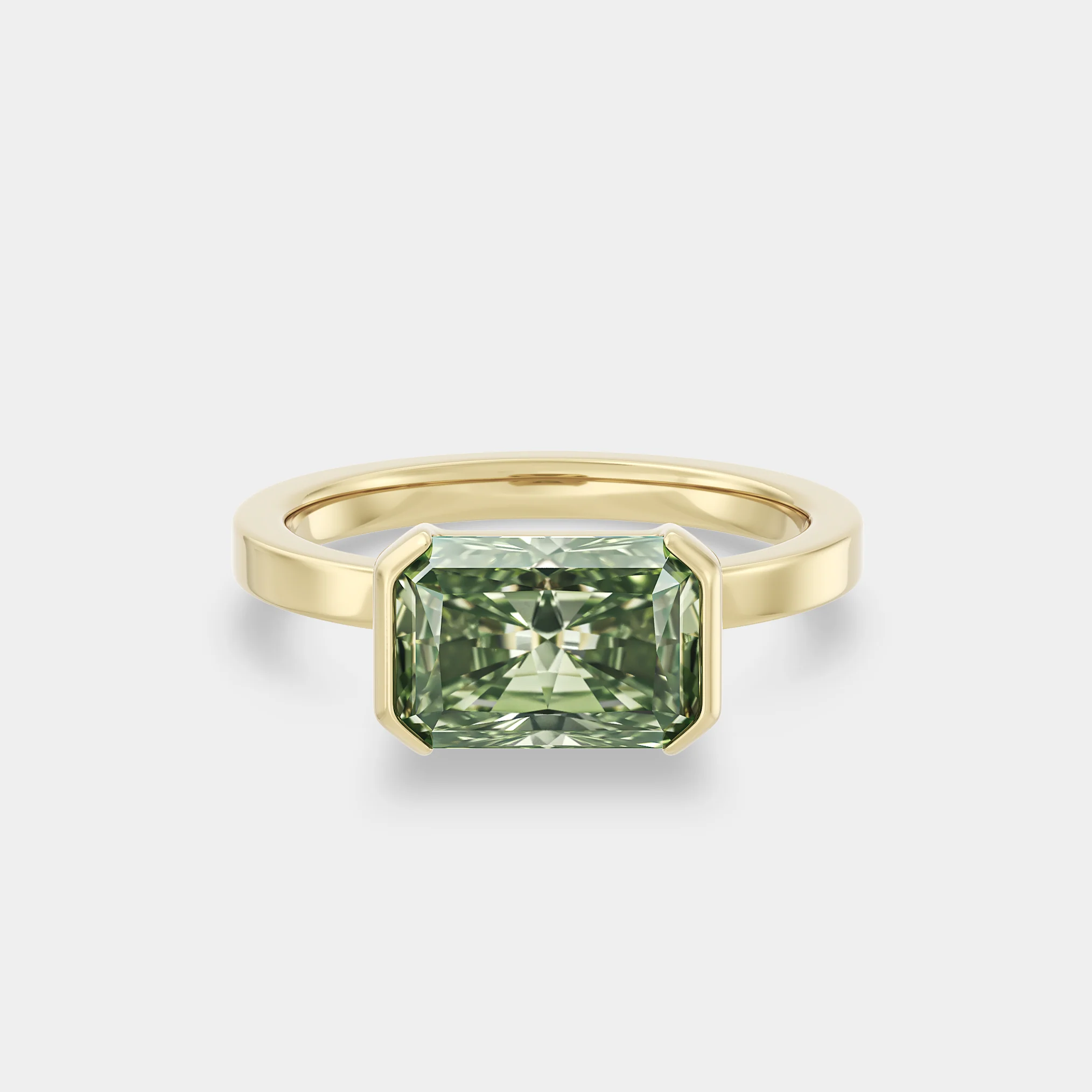 East West Green Radiant Half Bezel