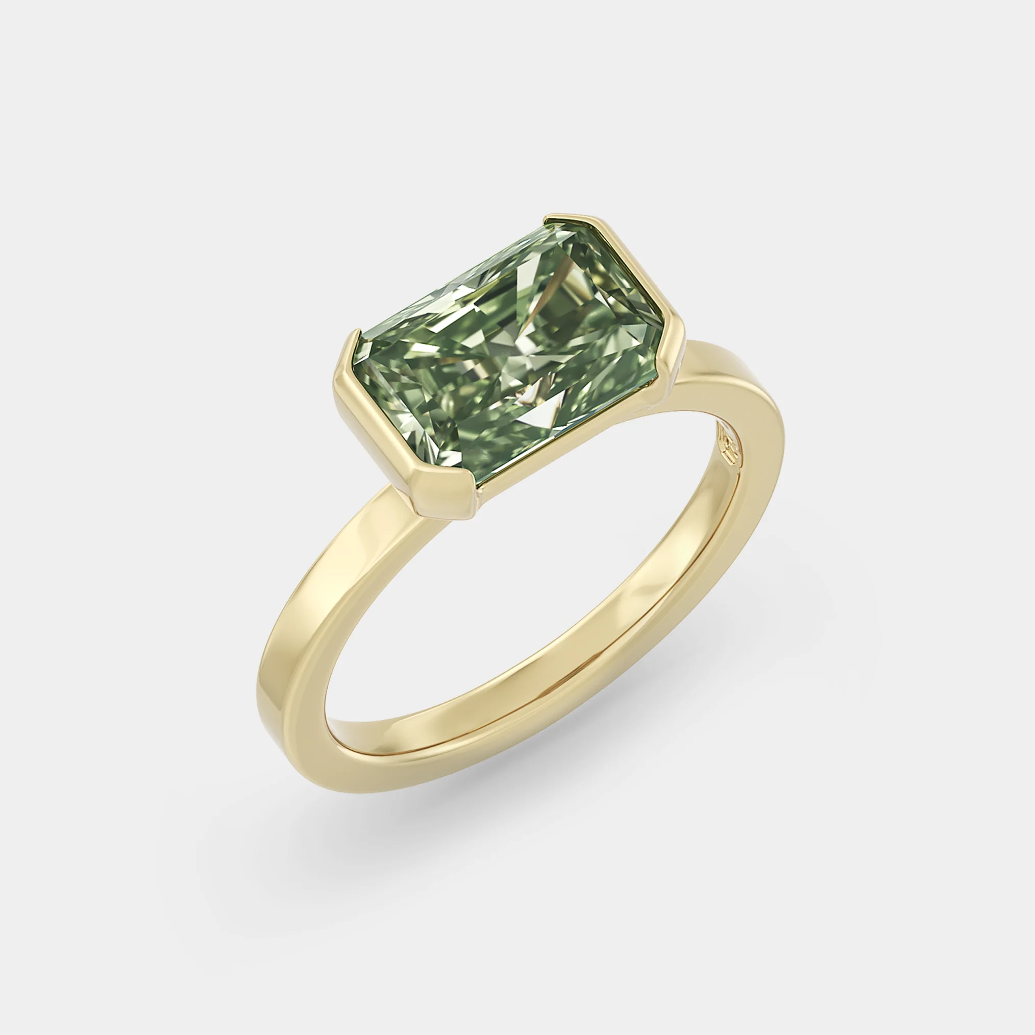 East West Green Radiant Half Bezel - Image 2