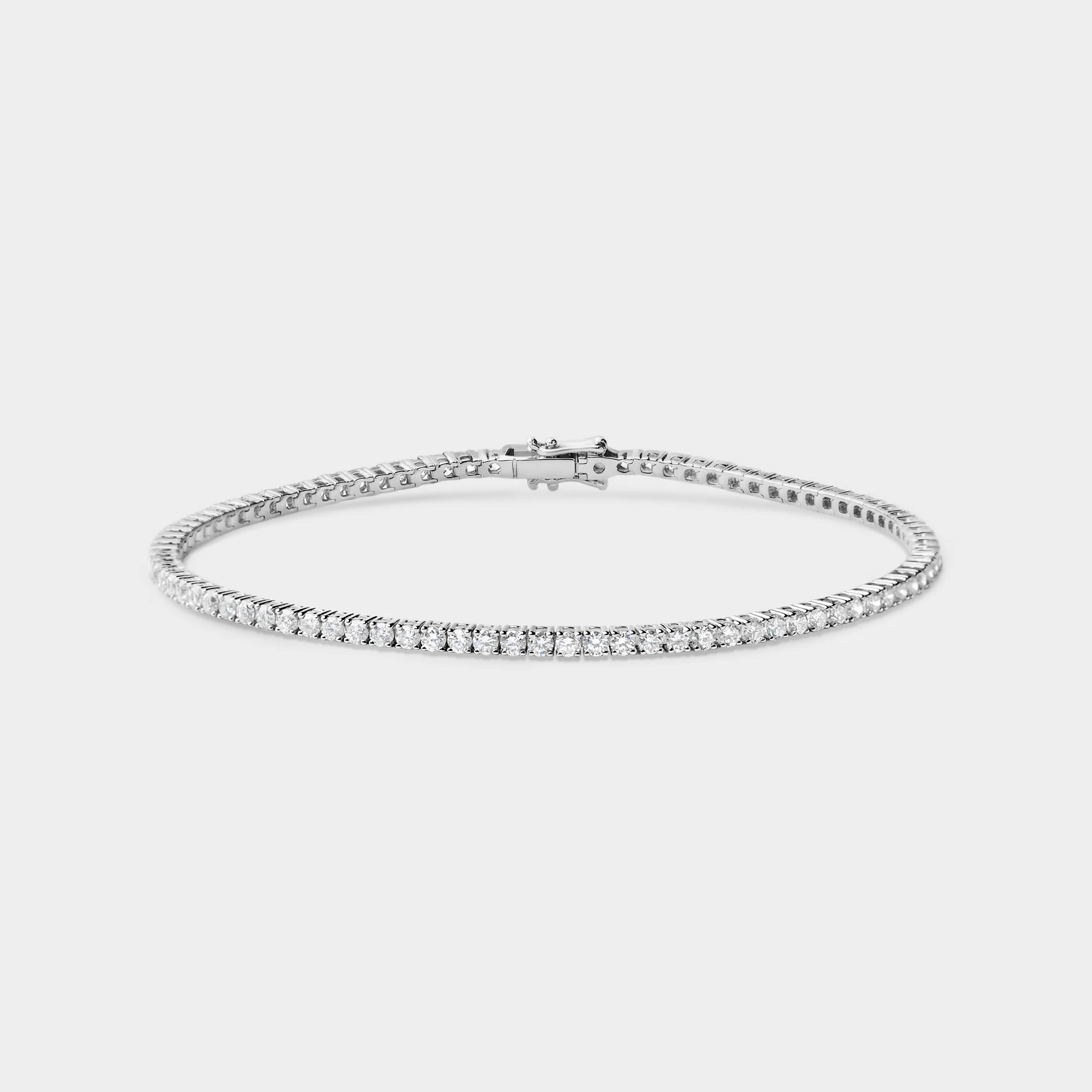 Fine Round Diamond Tennis Bracelet - Image 3
