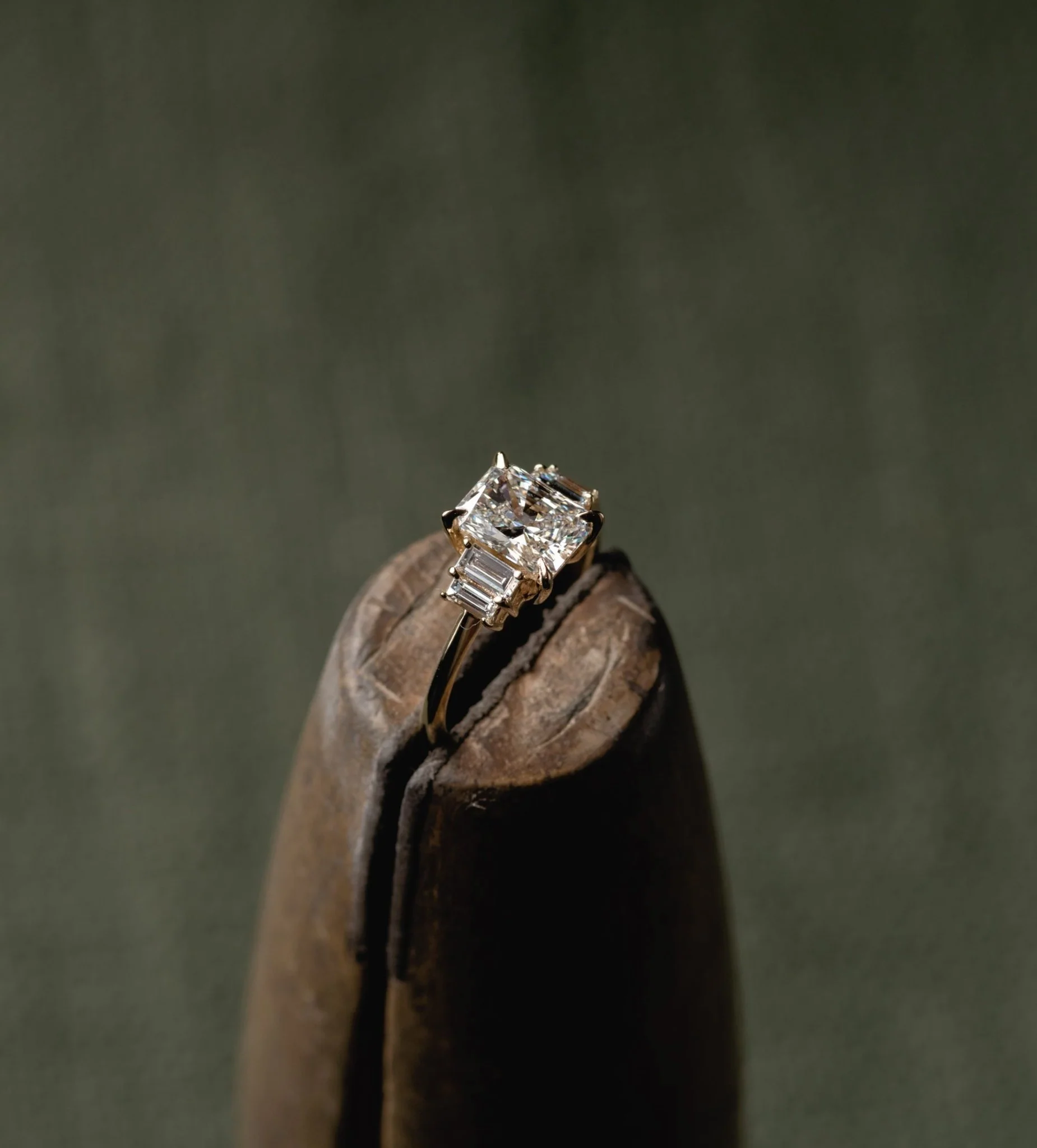 Five Stone of Lab Grown Emerald & Baguette Diamond - Image 5