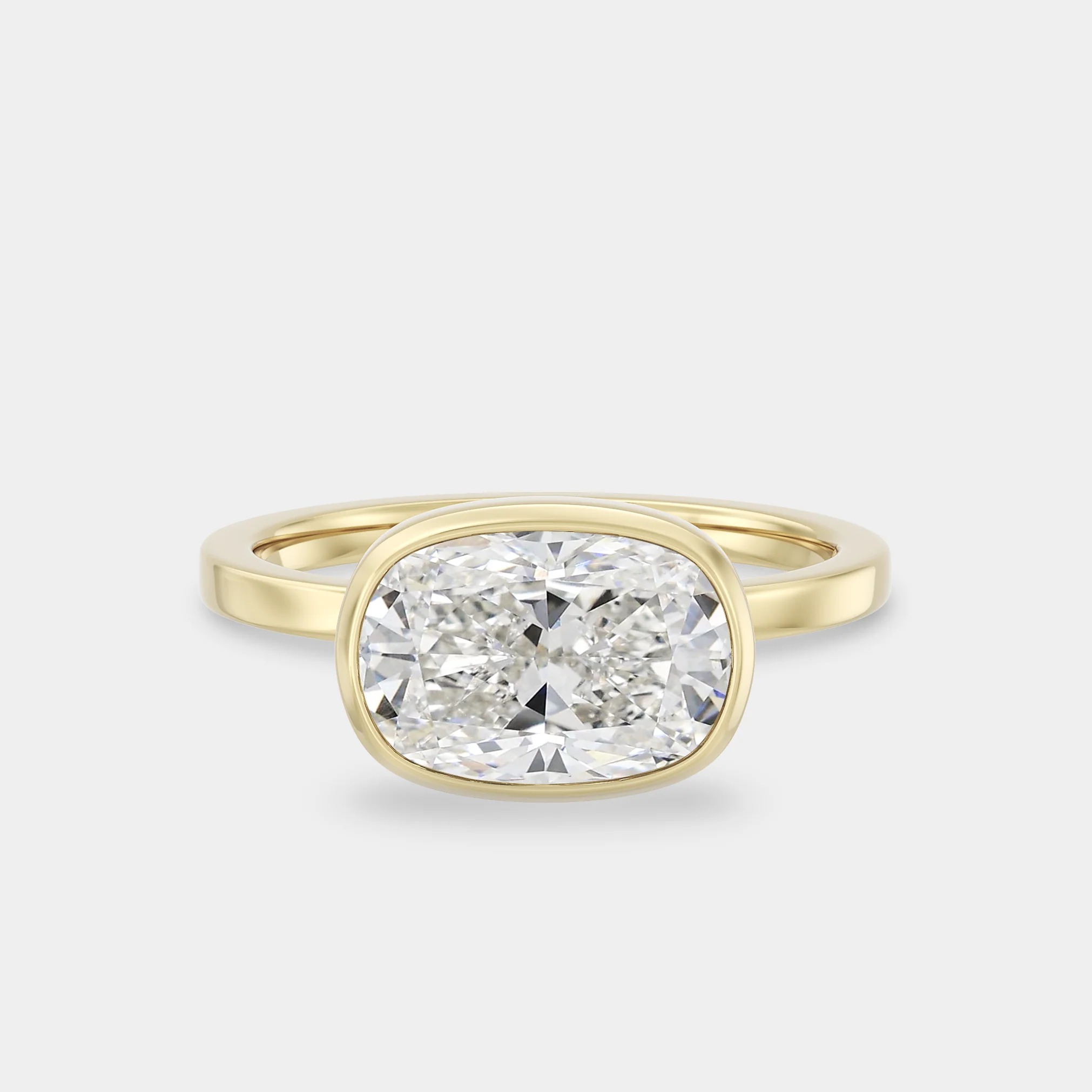 Full Bezel of Elongated Cushion Cut
