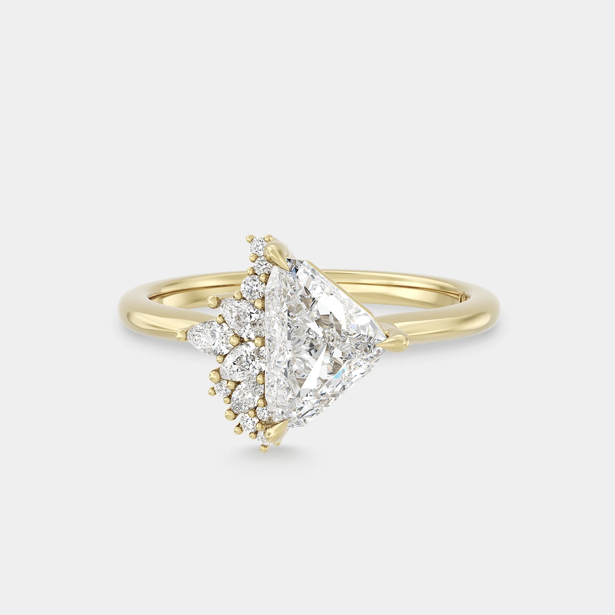 Irregular Cluster of Shield Cut & Diamond