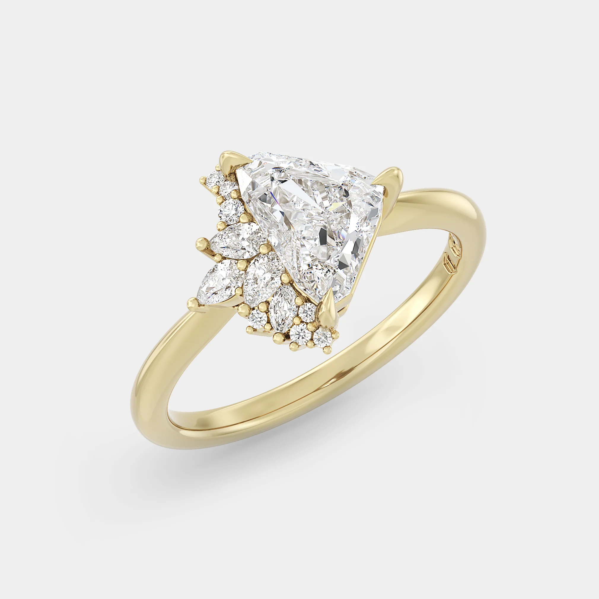 Irregular Cluster of Shield Cut & Diamond - Image 2