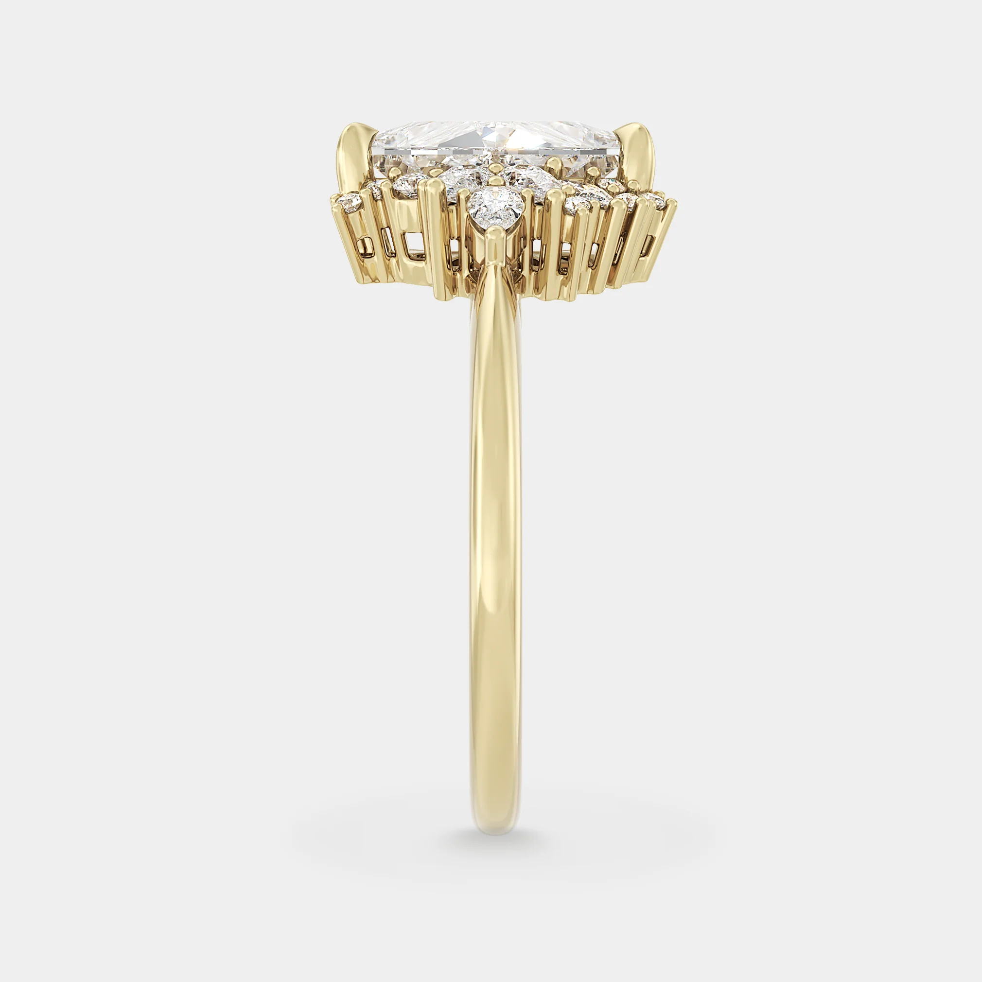 Irregular Cluster of Shield Cut & Diamond - Image 3