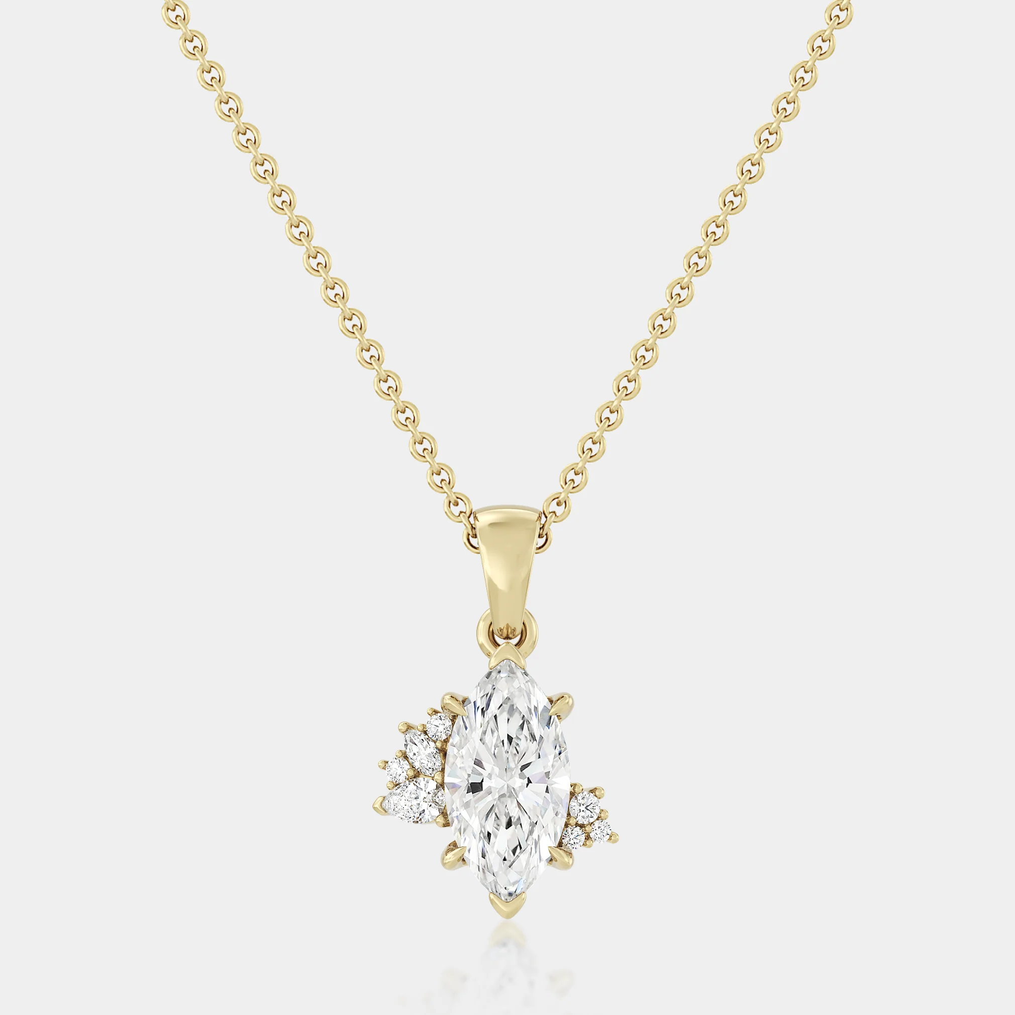 Marquise Asymmetrical Cluster Pendant