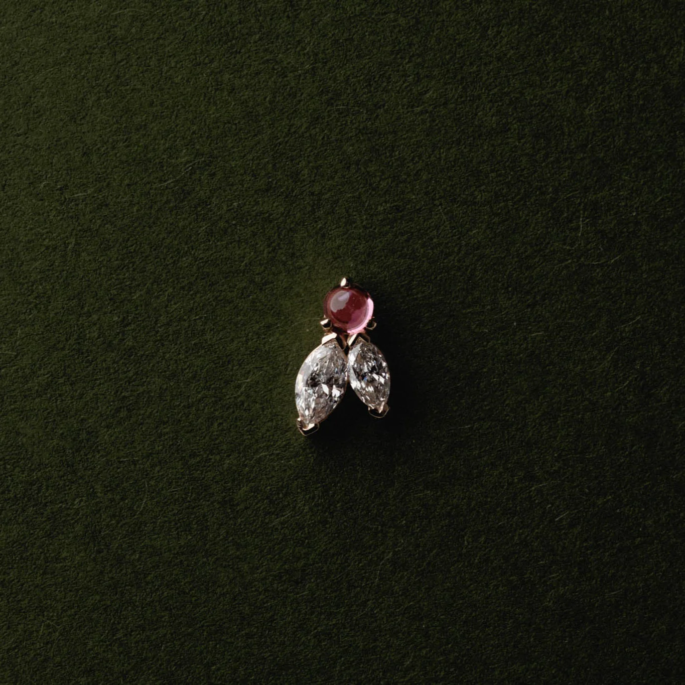 Marquise & Tourmaline Cabochon Studs - Image 4