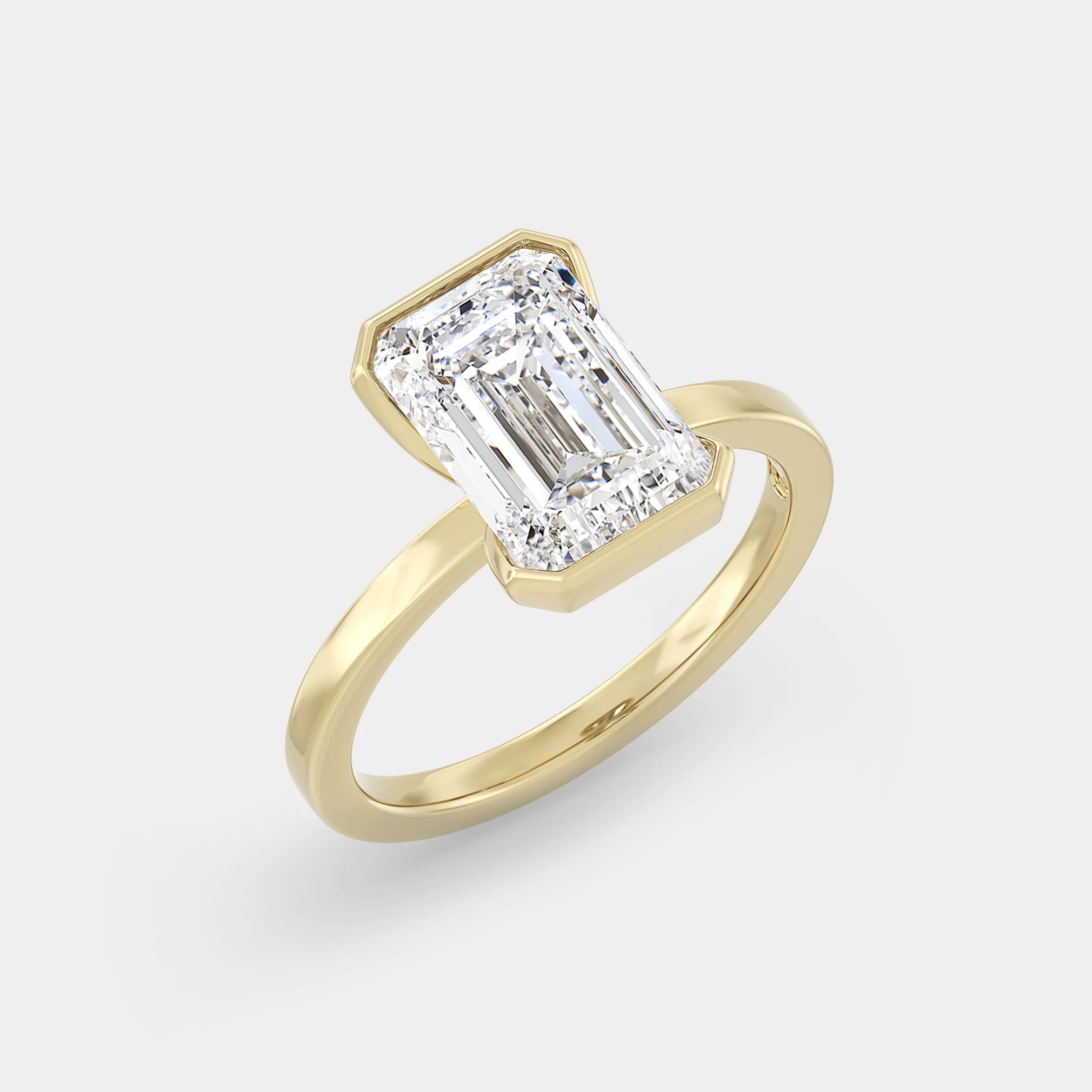 North-South Half Bezel of Emerald/Radiant Cut - Image 2