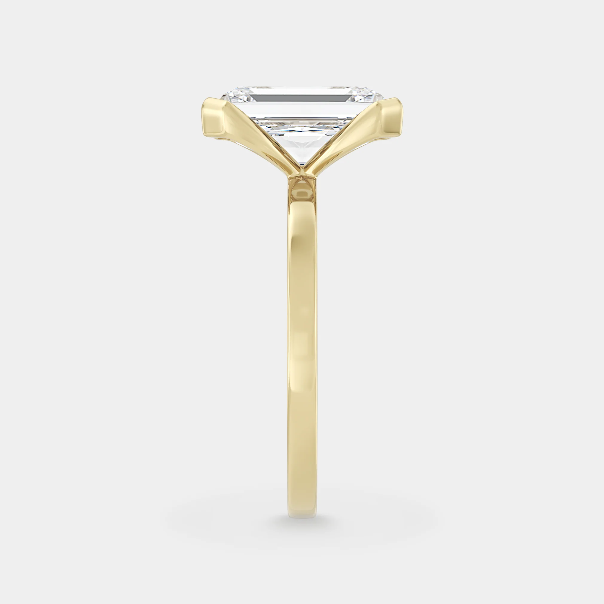 North-South Half Bezel of Emerald/Radiant Cut - Image 3