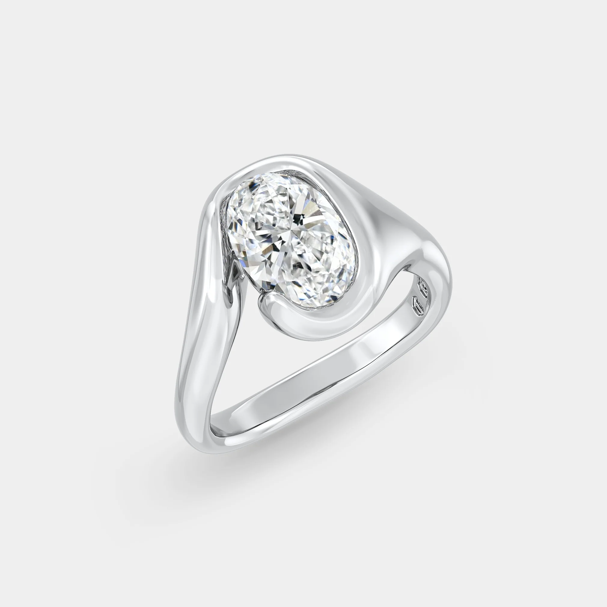 Organic Wrap of Oval Lab Diamond - Image 2