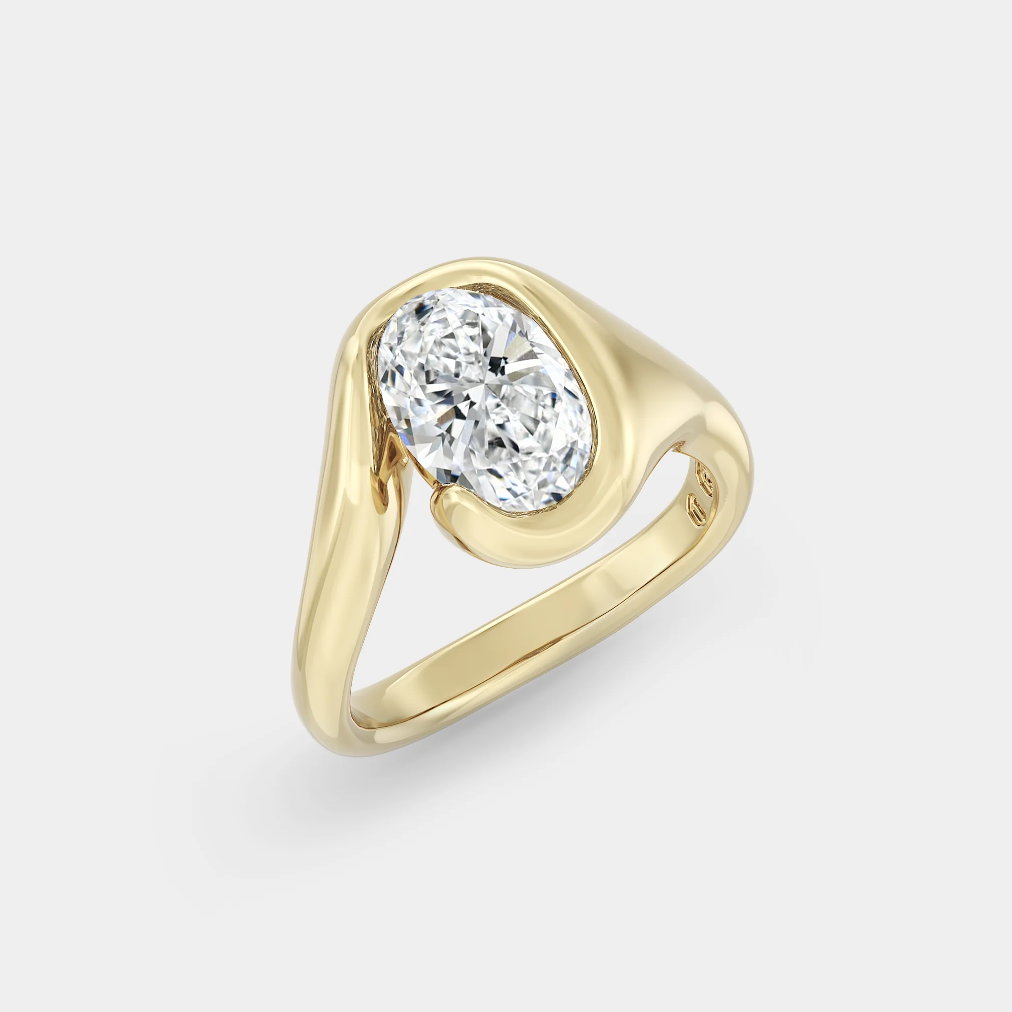 Organic Wrap of Oval Lab Diamond - Image 4