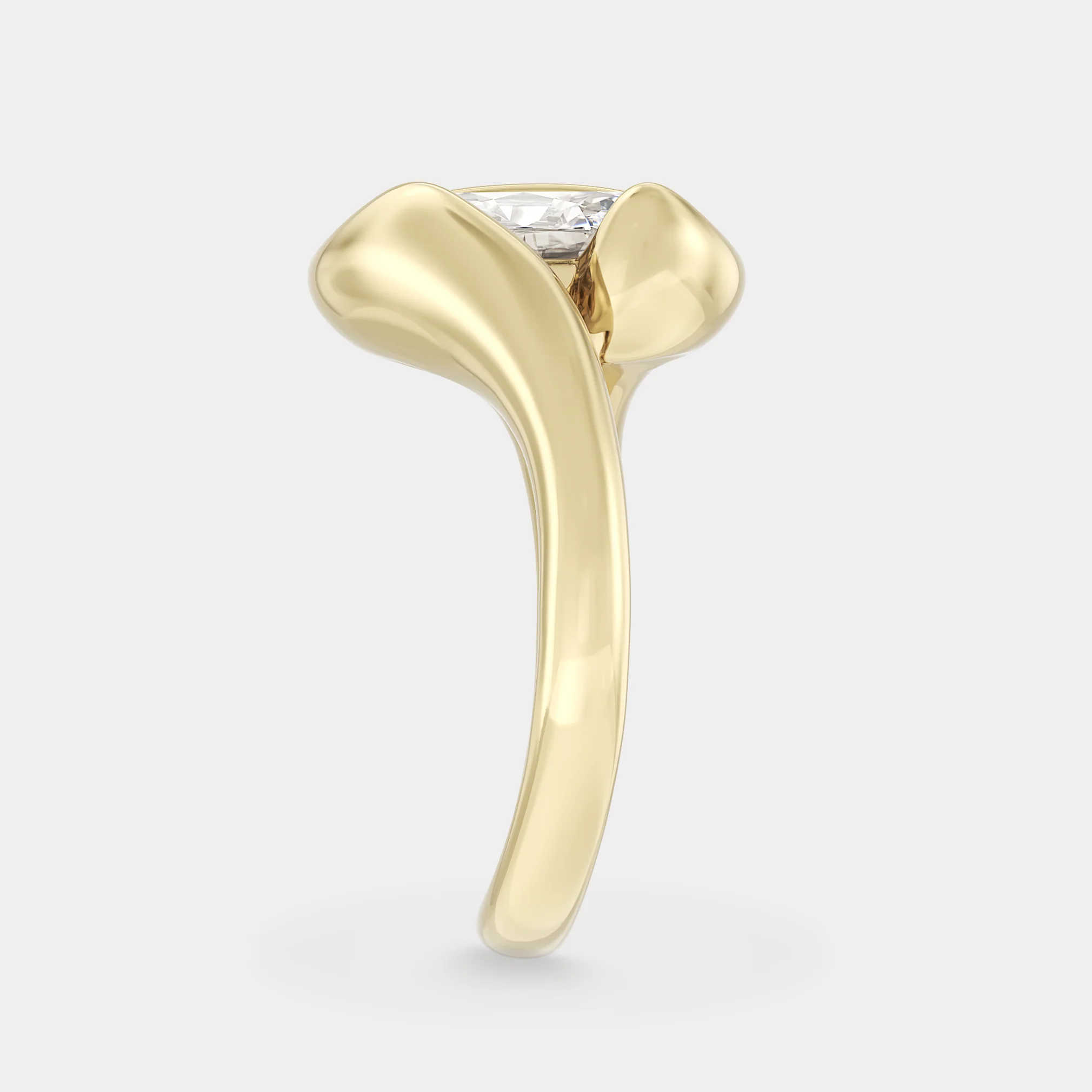 Organic Wrap of Oval Lab Diamond - Image 6
