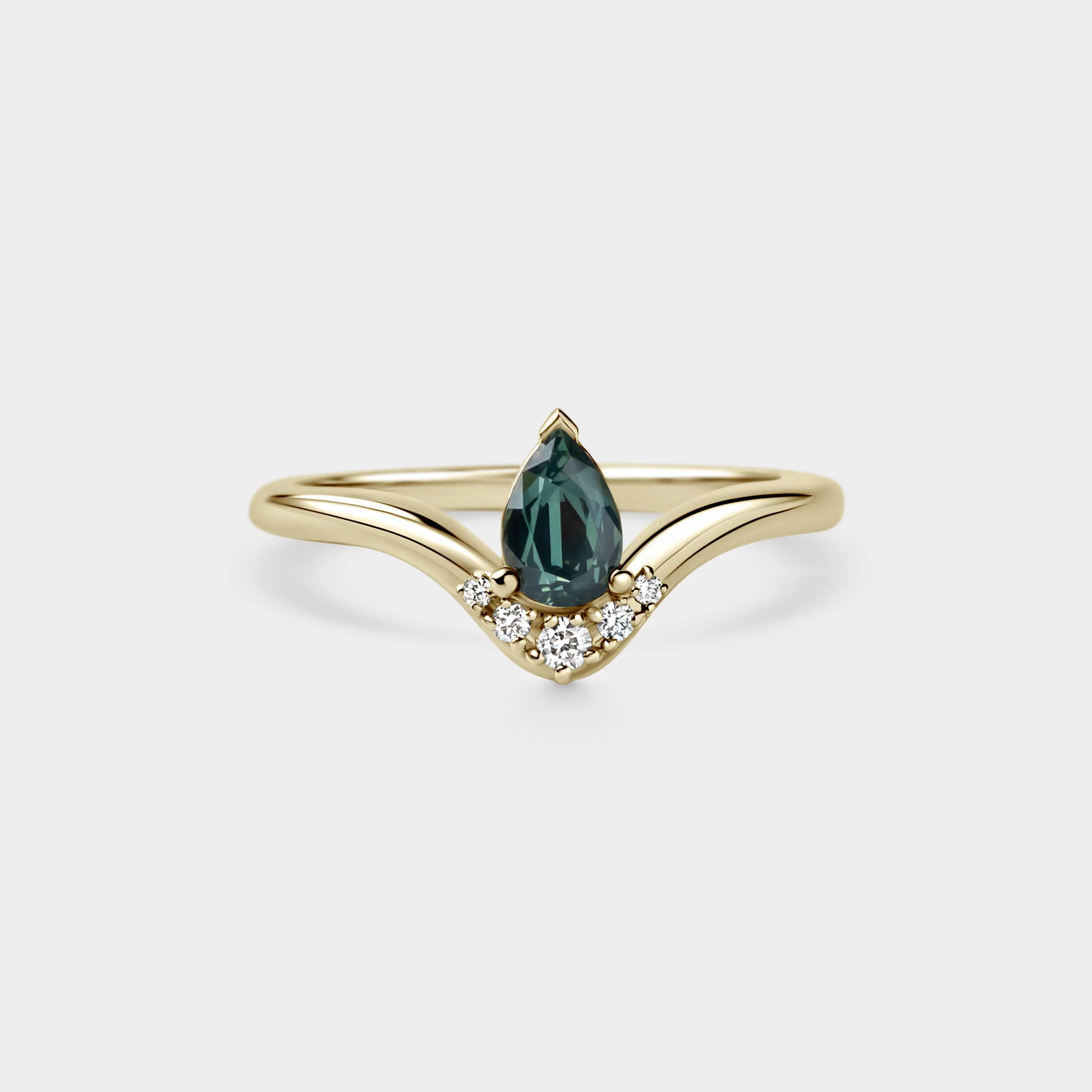 Pear Australian Sapphire Crown - Image 2
