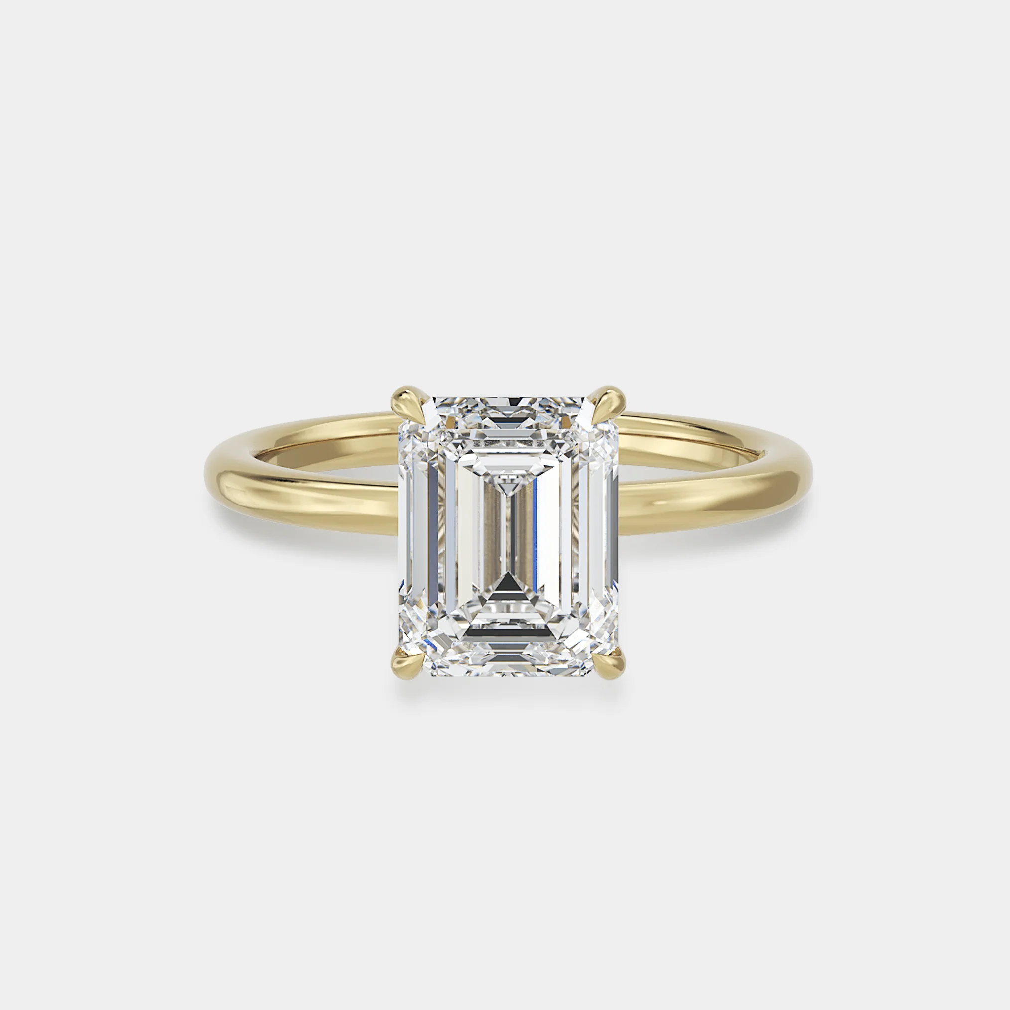Solitaire of Lab Grown Emerald Diamond